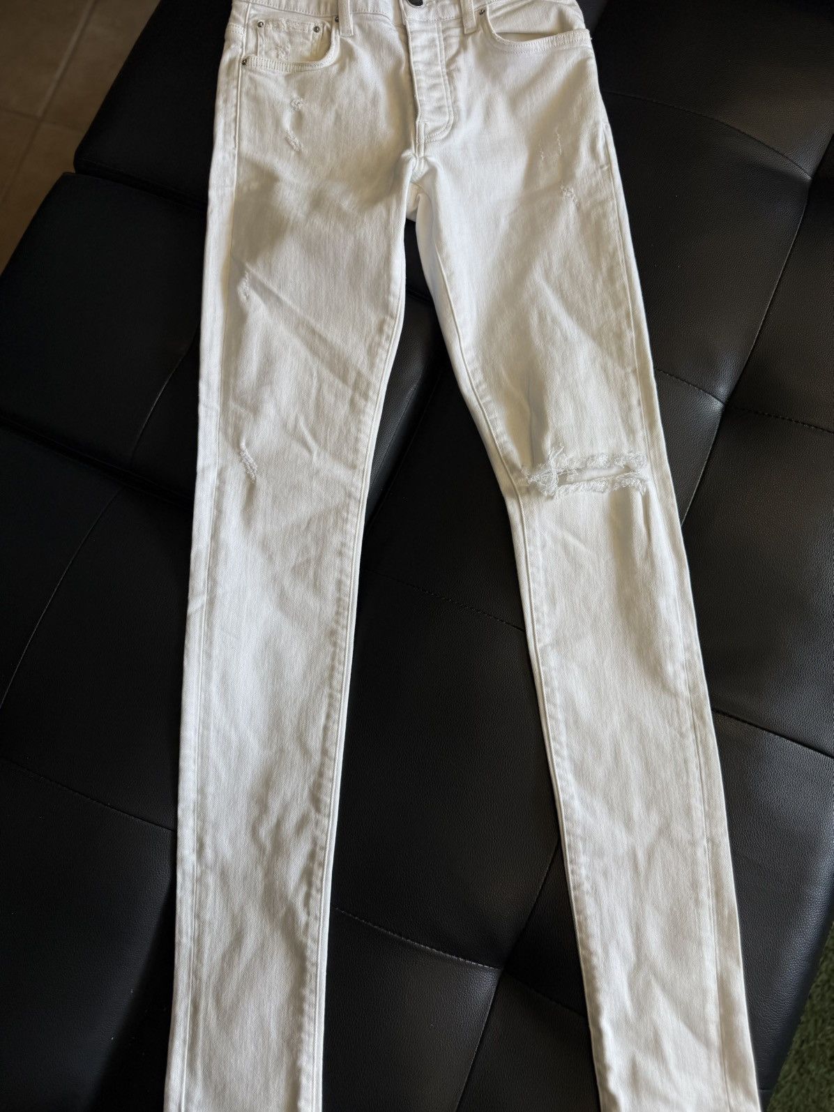 Amiri Amiri Straight Leg White Jeans Size 28 Clean Size US 28 / EU 44 - 5 Thumbnail