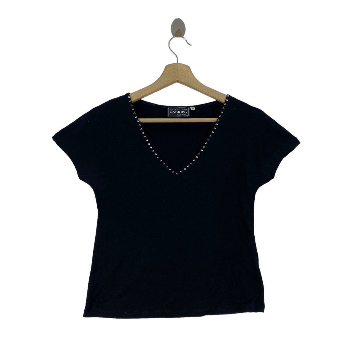 Vintage COLLECTION GABRIEL Italian Brand V-neck Short Sleeve