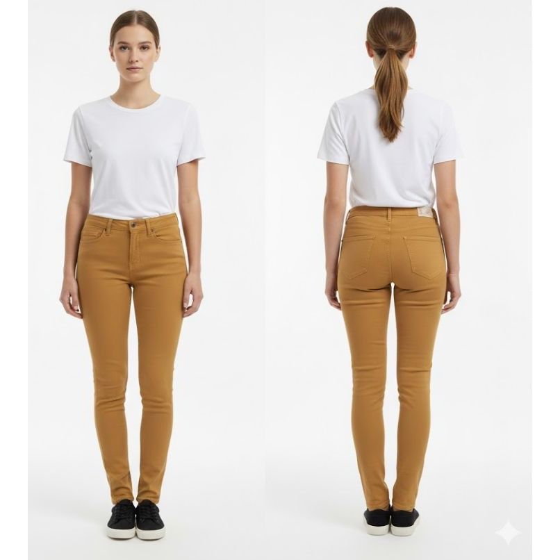 Other ⭐High Rise Skinny Jeans Mustard Stretch Size 2/26 Reg Women Size 30" / US 8 / IT 44 - 1 Thumbnail