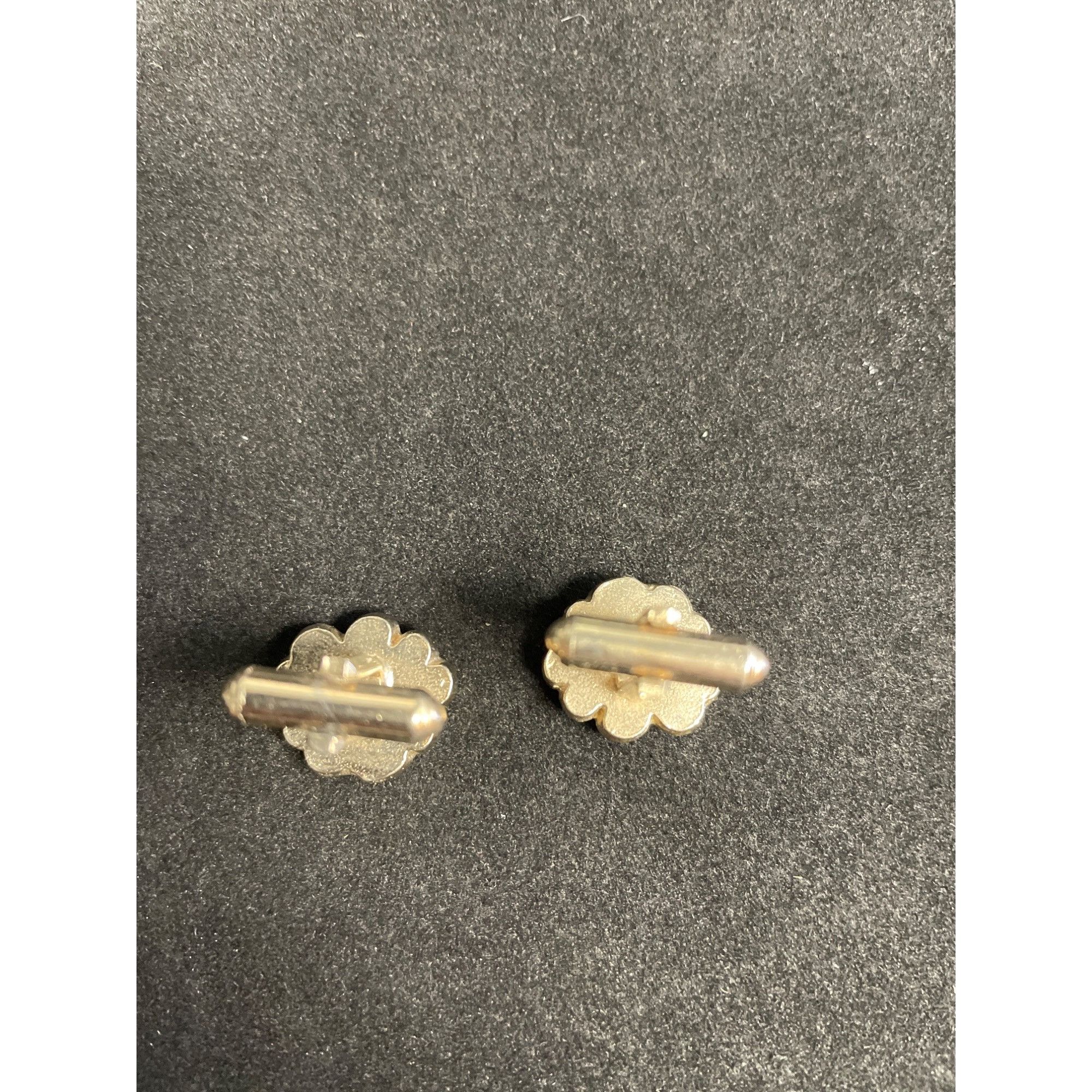 Other Vintage Men's Cufflinks Aqua Blue Stone 4 leaf clover with s Size ONE SIZE - 6 Thumbnail