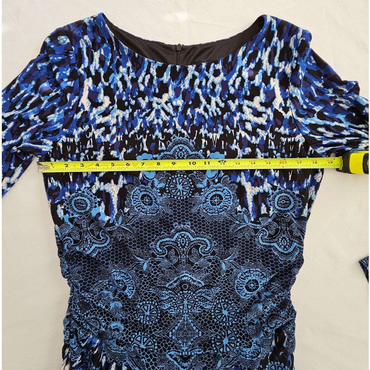 Meister David Meister Leopard and Medallion Fitted Ruching Dress 12 Size XL / US 12-14 / IT 48-50 - 4 Thumbnail