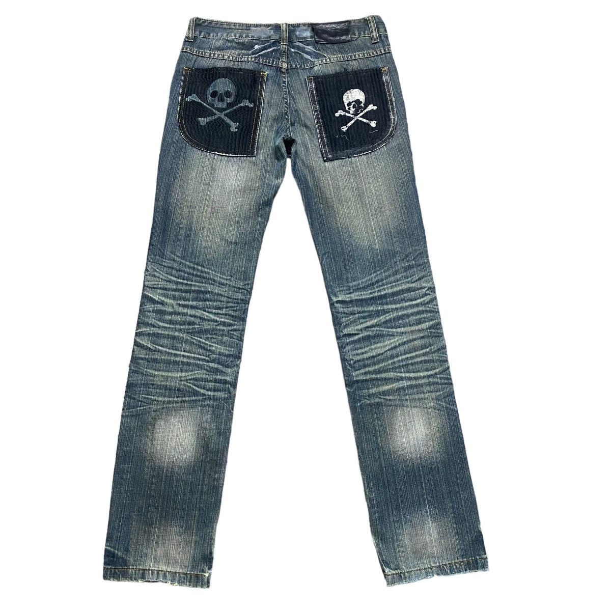 Japanese Brand Hiderock Design Clawmark Skull Denim Jeans Size US 31 - 1 Thumbnail