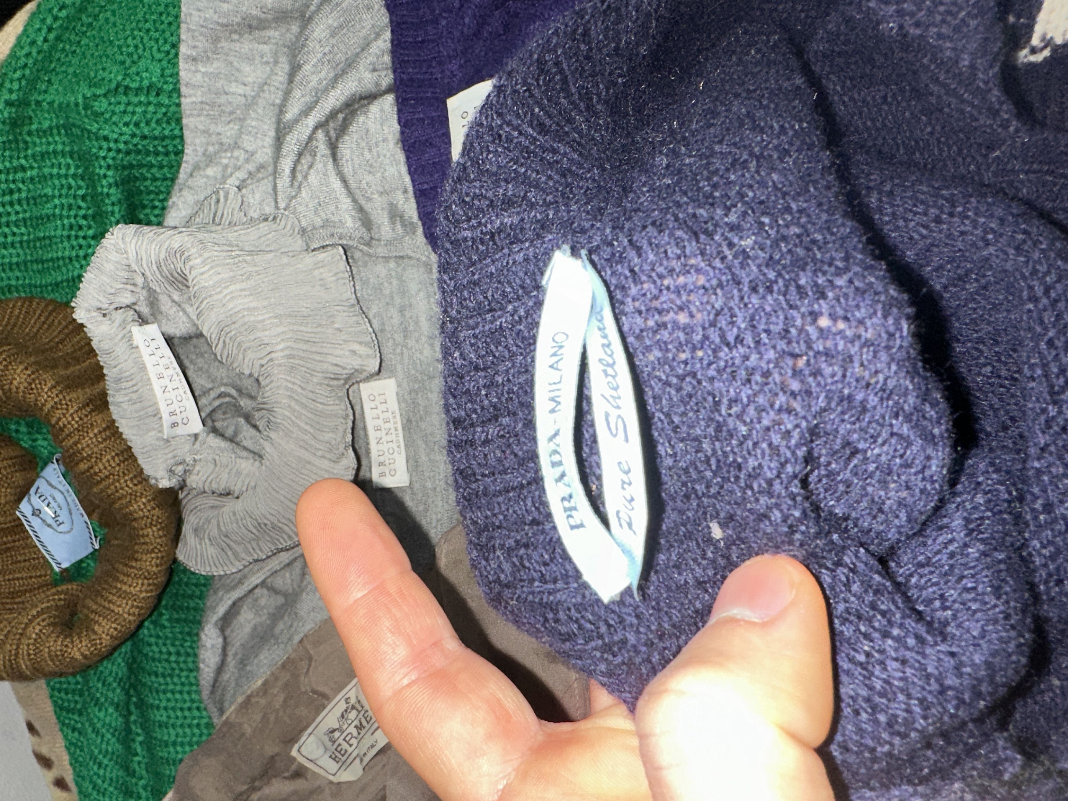 Prada Prada Shetland Wool Knit Sweater IT 50 Unique Construction Size US M / EU 48-50 / 2 - 9 Thumbnail