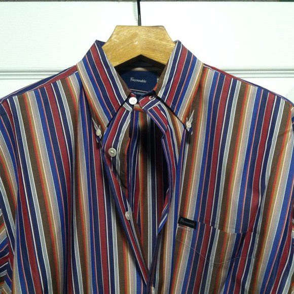 Faconnable FACONNABLE MENS MULTICOLOR 100%COTTON CASUAL SHIRT SIZE: M Size US M / EU 48-50 / 2 - 1 Thumbnail