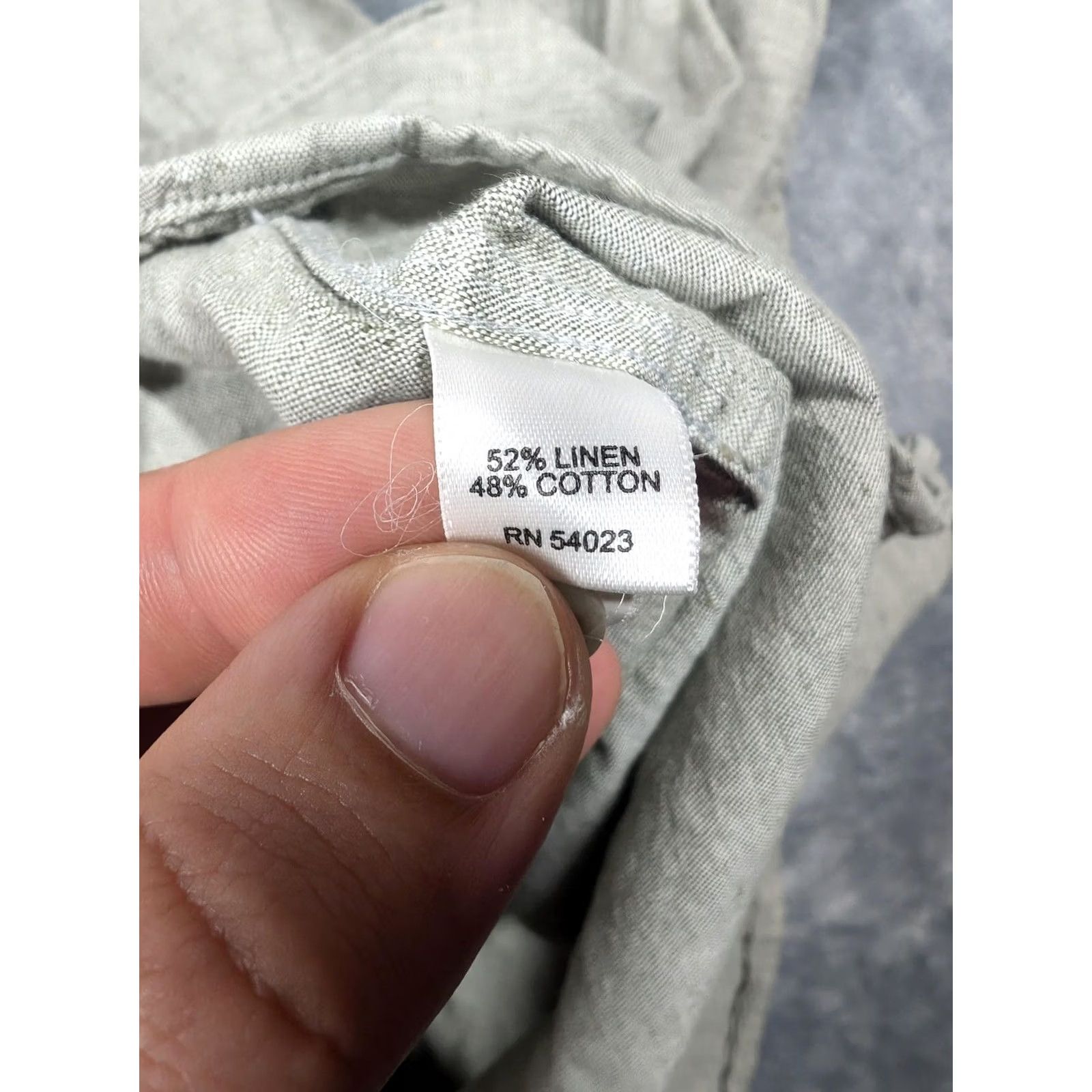 Banana Republic Banana Republic Shirt Mens Large Gray Linen Cotton Long Sleeve Button Up Casual Size US L / EU 52-54 / 3 - 7 Thumbnail
