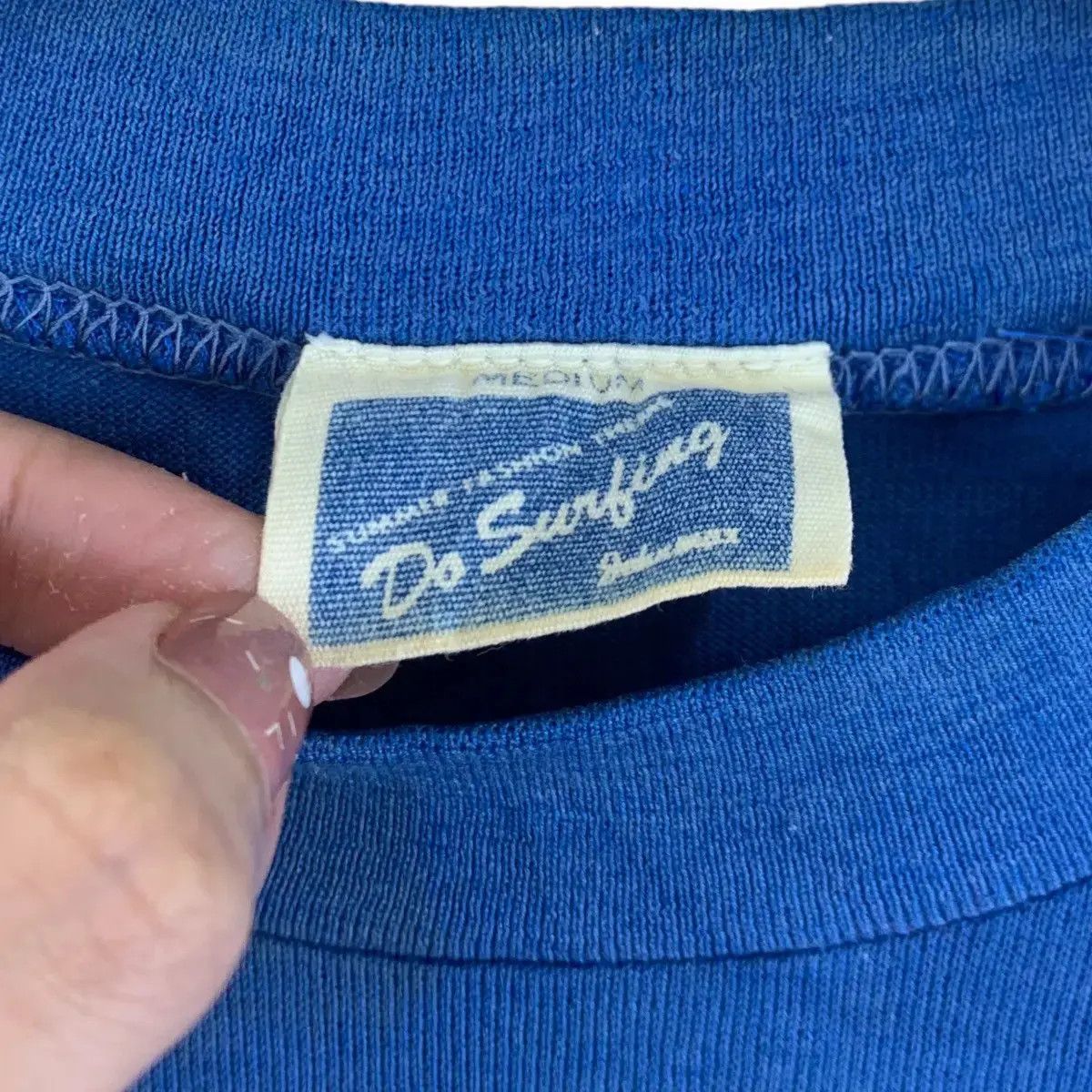 Vintage 70’ DO SURFING Classic Surf Striped Rainbow Tee