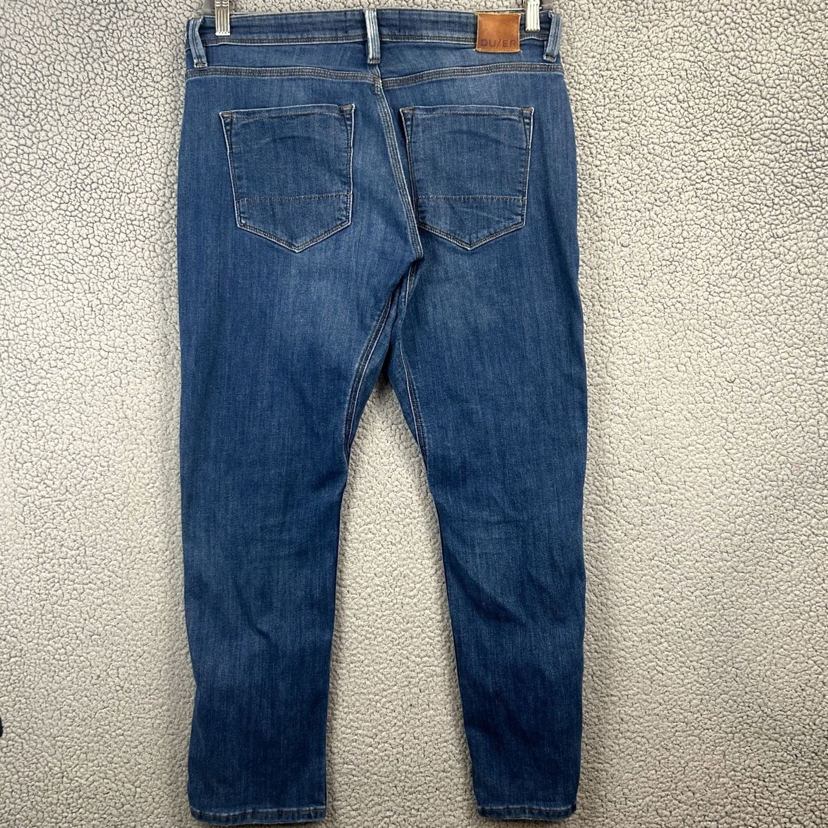 DUER DU/ER Jeans Blue Denim L2X Relaxed Taper Stretch 36x31 Men Size US 36 / EU 52 - 5 Thumbnail