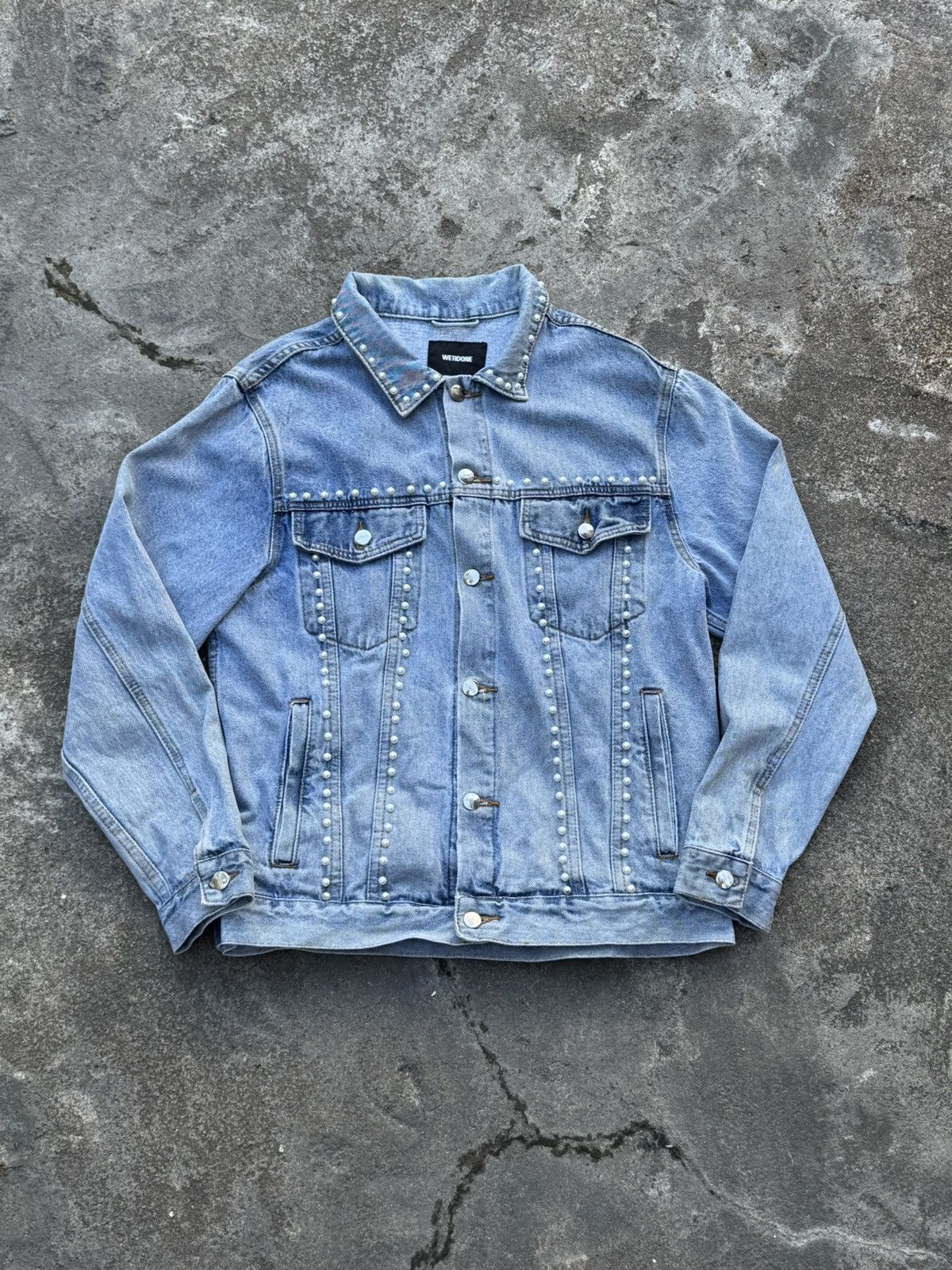 WE11DONE WE11DONE PEARL DENIM JACKET Size US L / EU 52-54 / 3 - 1 Thumbnail