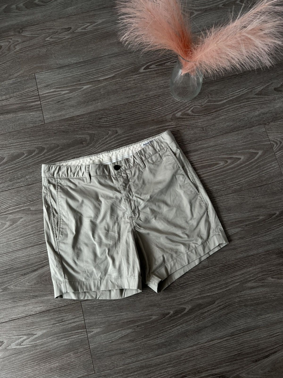 Acne Studios × Vintage ‼️Rare Acne Studios Seymour Satin PSS15 Cotton Shorts‼️ Size US 36 / EU 52 - 4 Thumbnail