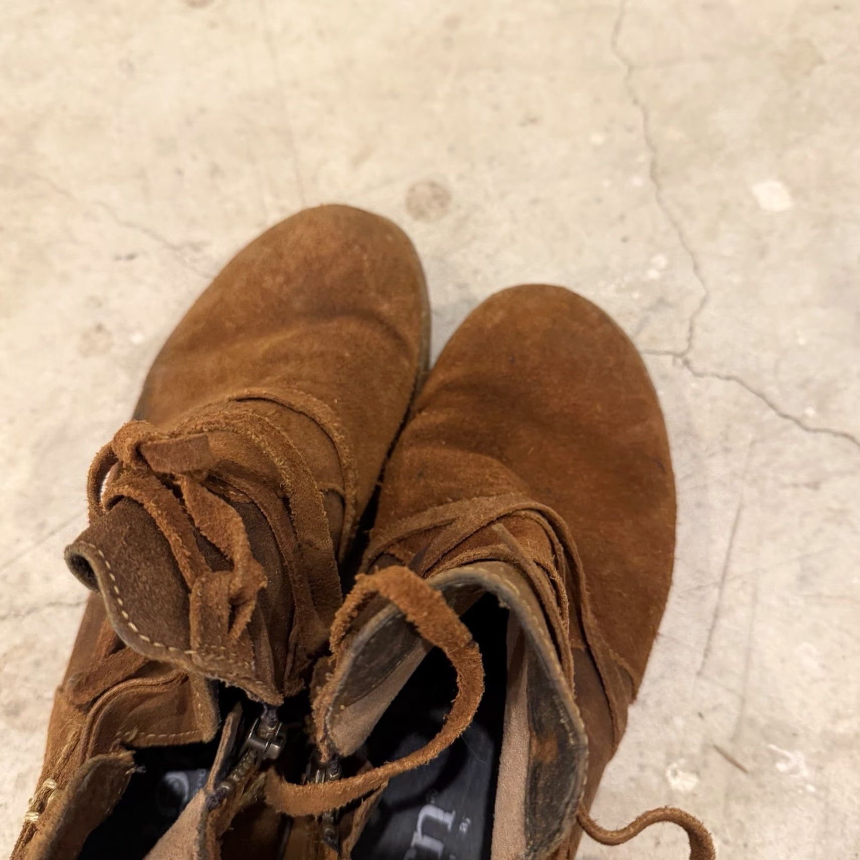 Born Born TARKILN Glazed Ginger Brown Distressed Leather Ankle Boots Size 6.5 M Women Boot Suede Leather Ankle Shoe - Pre-owned Fair Size US 7 / IT 37 - 6 Thumbnail