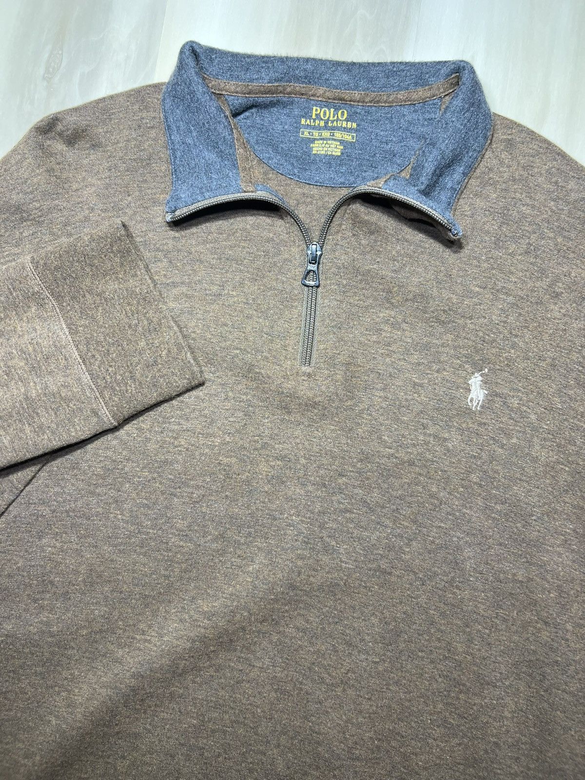 Polo Ralph Lauren Polo Ralph Lauren Sweater Men’s XL Heather Brown Quarter Zip Size US XL / EU 56 / 4 - 1 Thumbnail