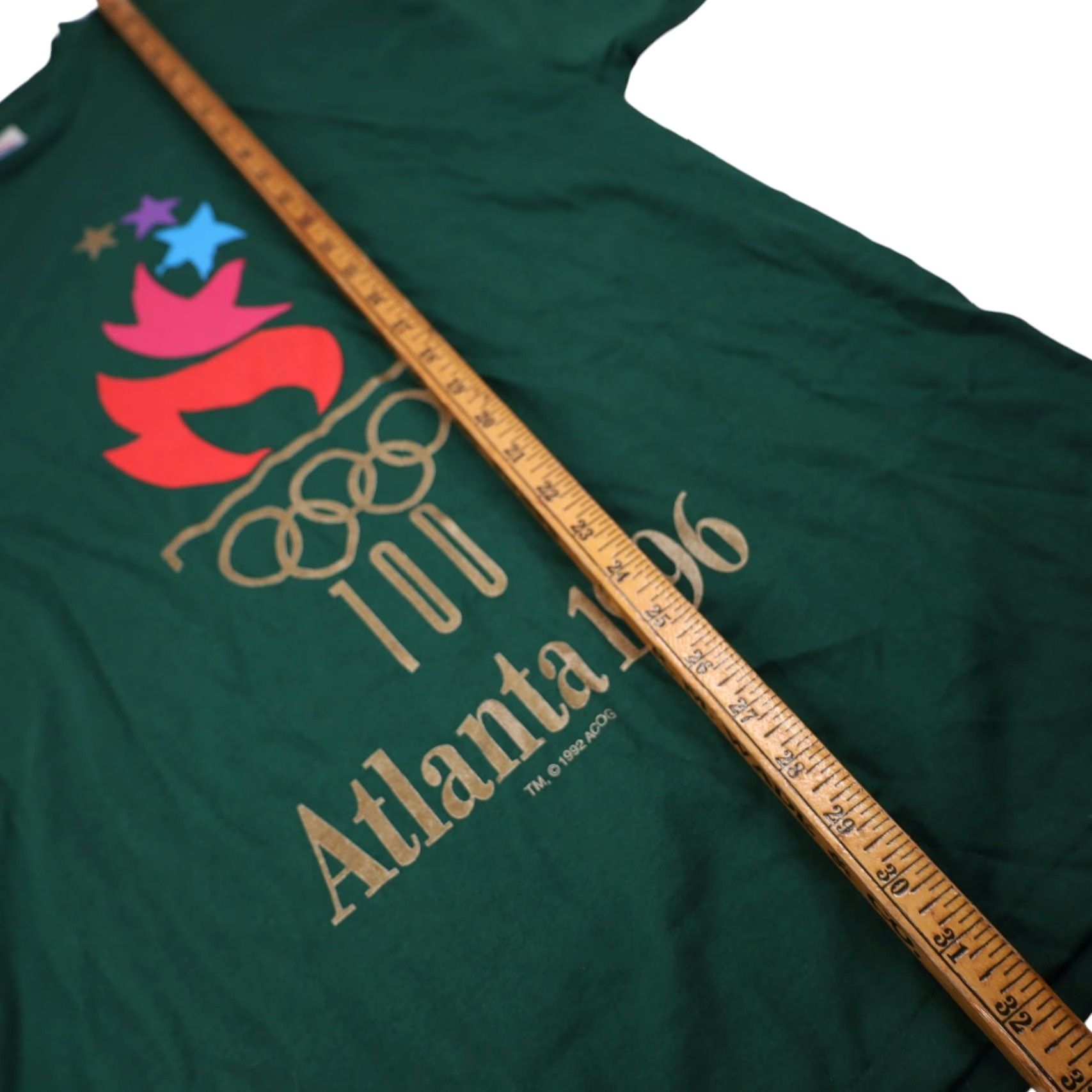 Vintage VINTAGE 1996 Atlanta USA Olympics Mens XL Graphic T Shirt Green Size US XL / EU 56 / 4 - 8 Thumbnail