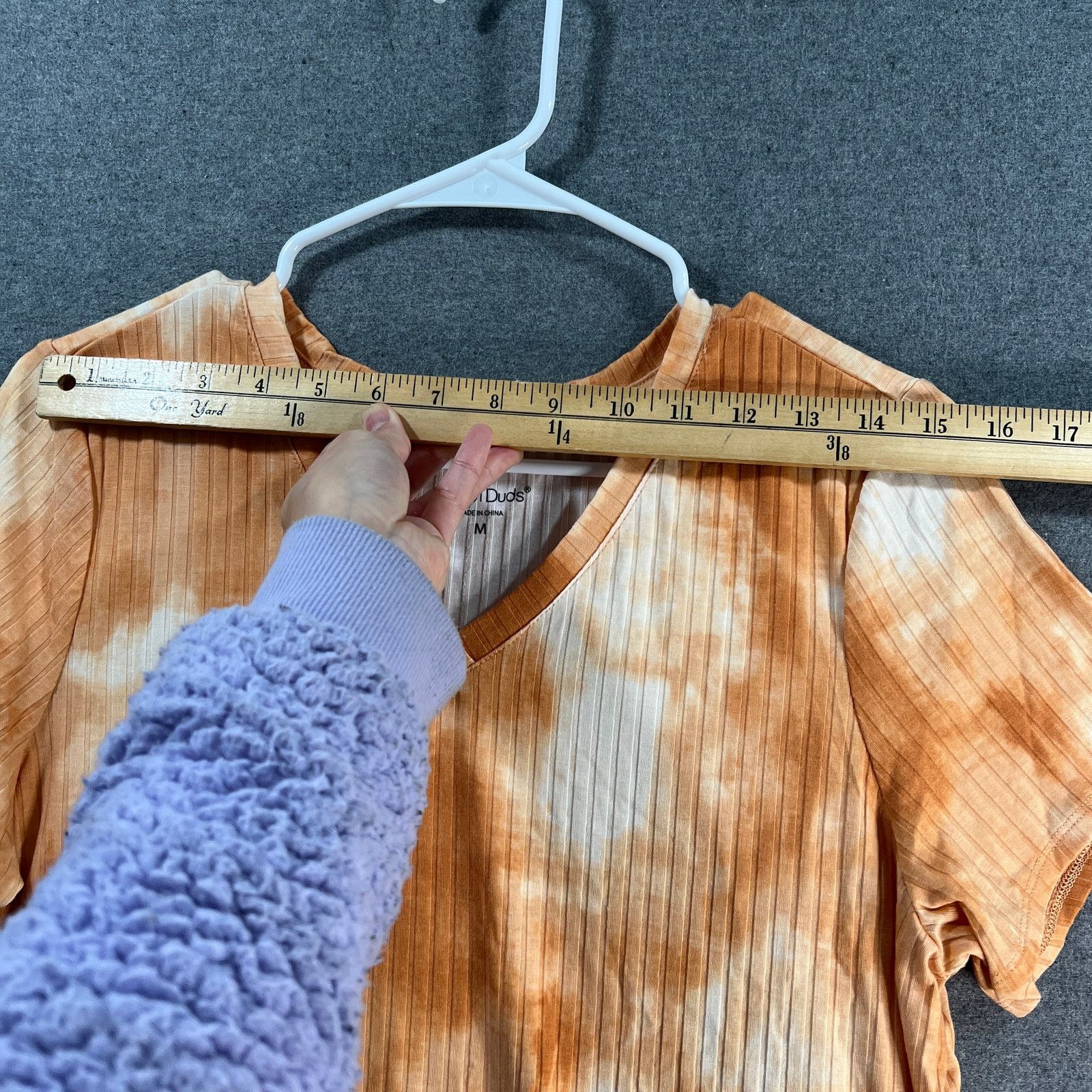 Other Cuddl Duds Wide Rib V-Neck Tee w/ Side Slits Ochre Size M / US 6-8 / IT 42-44 - 6 Thumbnail