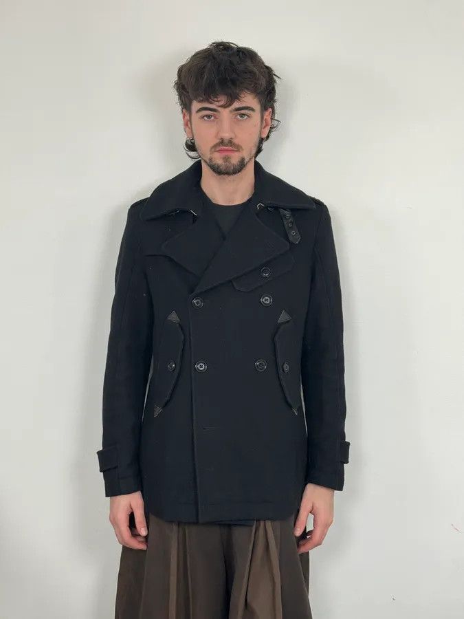 Gucci Gucci Black Wool Officer Buttoned Peacoat Size US M / EU 48-50 / 2 - 2 Thumbnail
