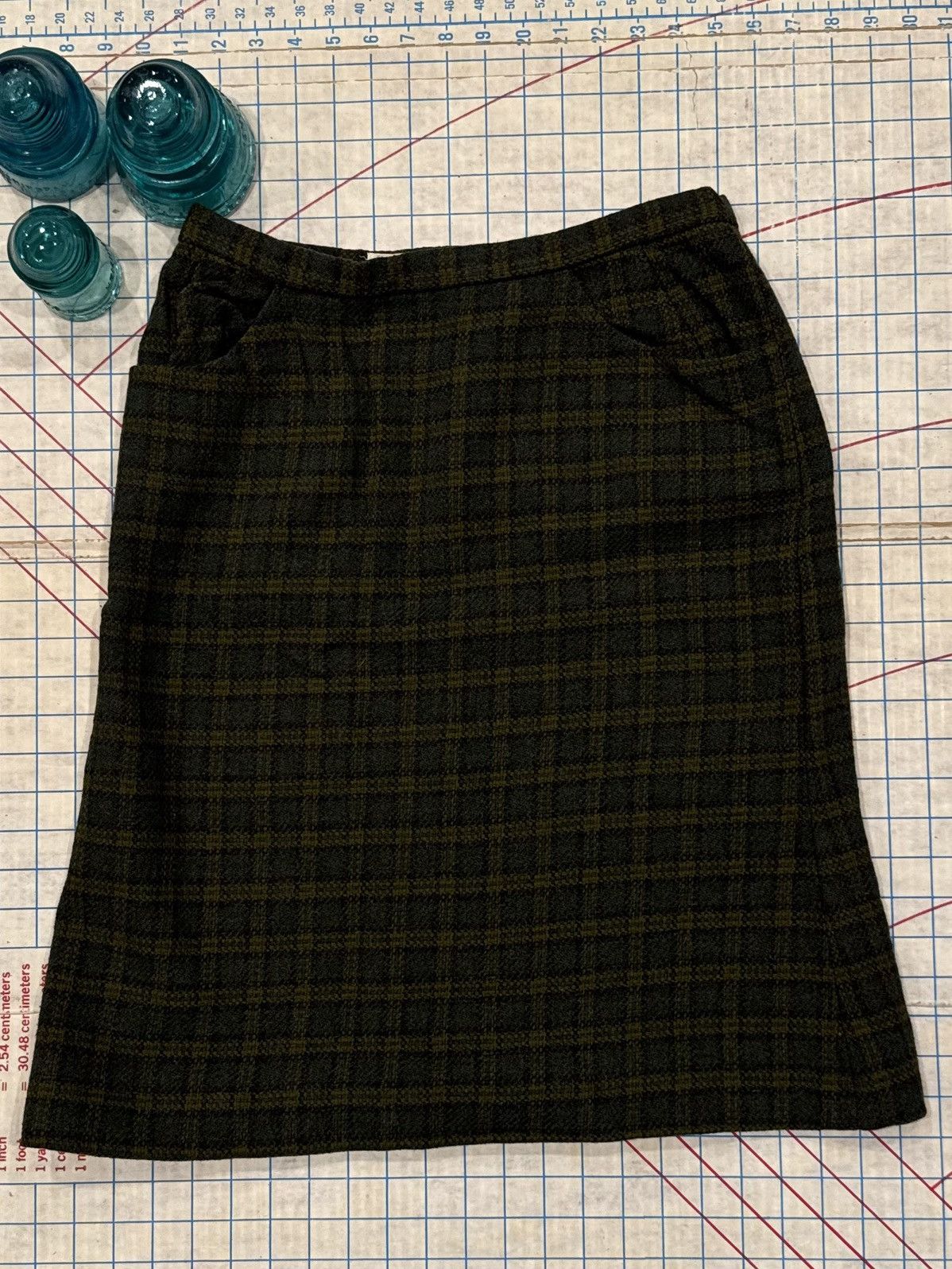 Pendleton Vintage Pendleton Wool Plaid Skirt Size 16 Made in USA Green Size 38" / US 16 / IT 52 - 2 Thumbnail