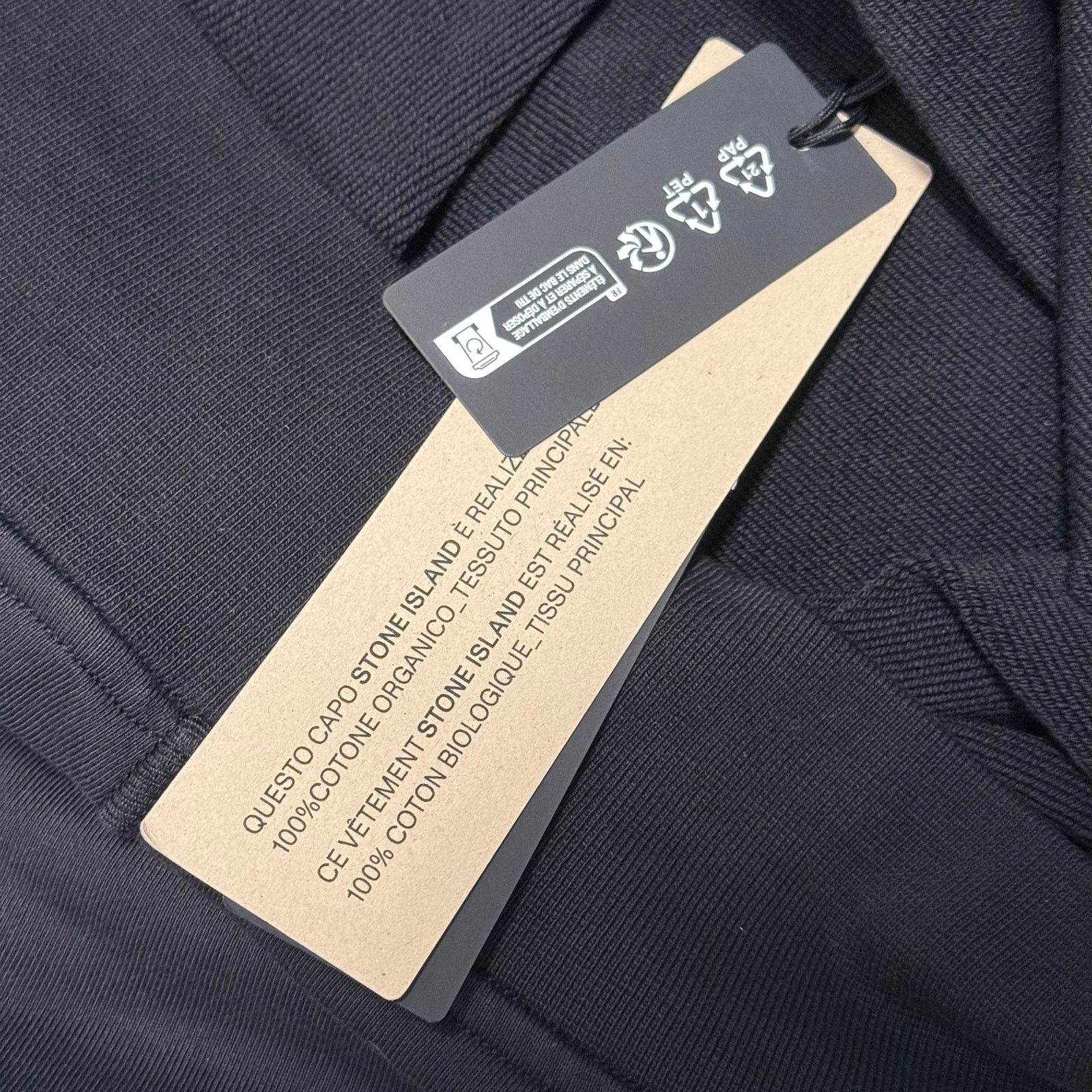 Stone Island NWT Stone Island Logo Patch Cotton Hoodie Black L Size US L / EU 52-54 / 3 - 10 Thumbnail