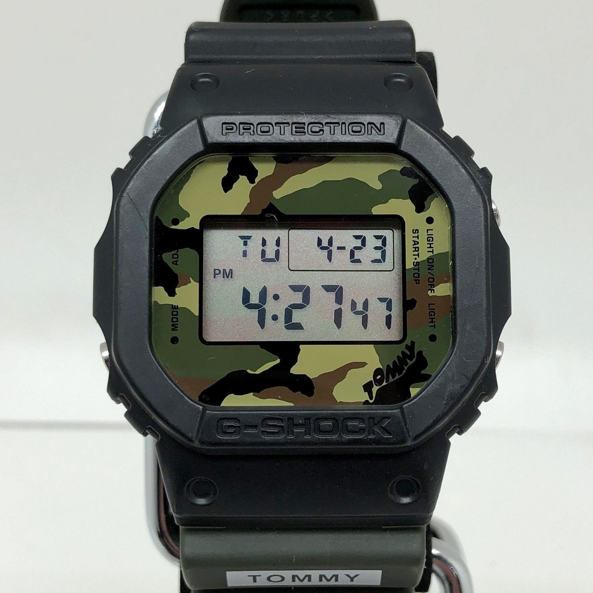 image of Casiog-Shock Watch Dw-5600Vt Tommy Collaboration Digital Black Camouflage Khaki Men's Mikunigaoka S