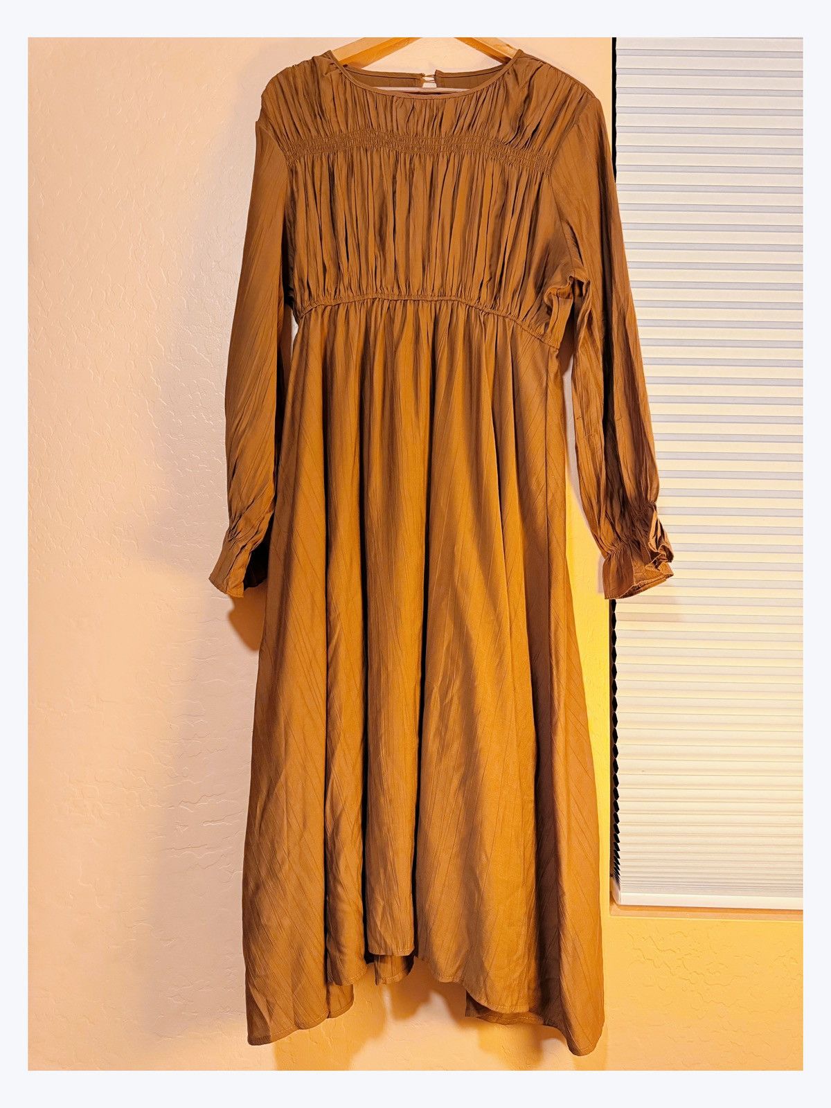 Other 🍂 Flowy Boho Prairie Dress – Rust Brown Size L / US 10 / IT 46 - 3 Thumbnail