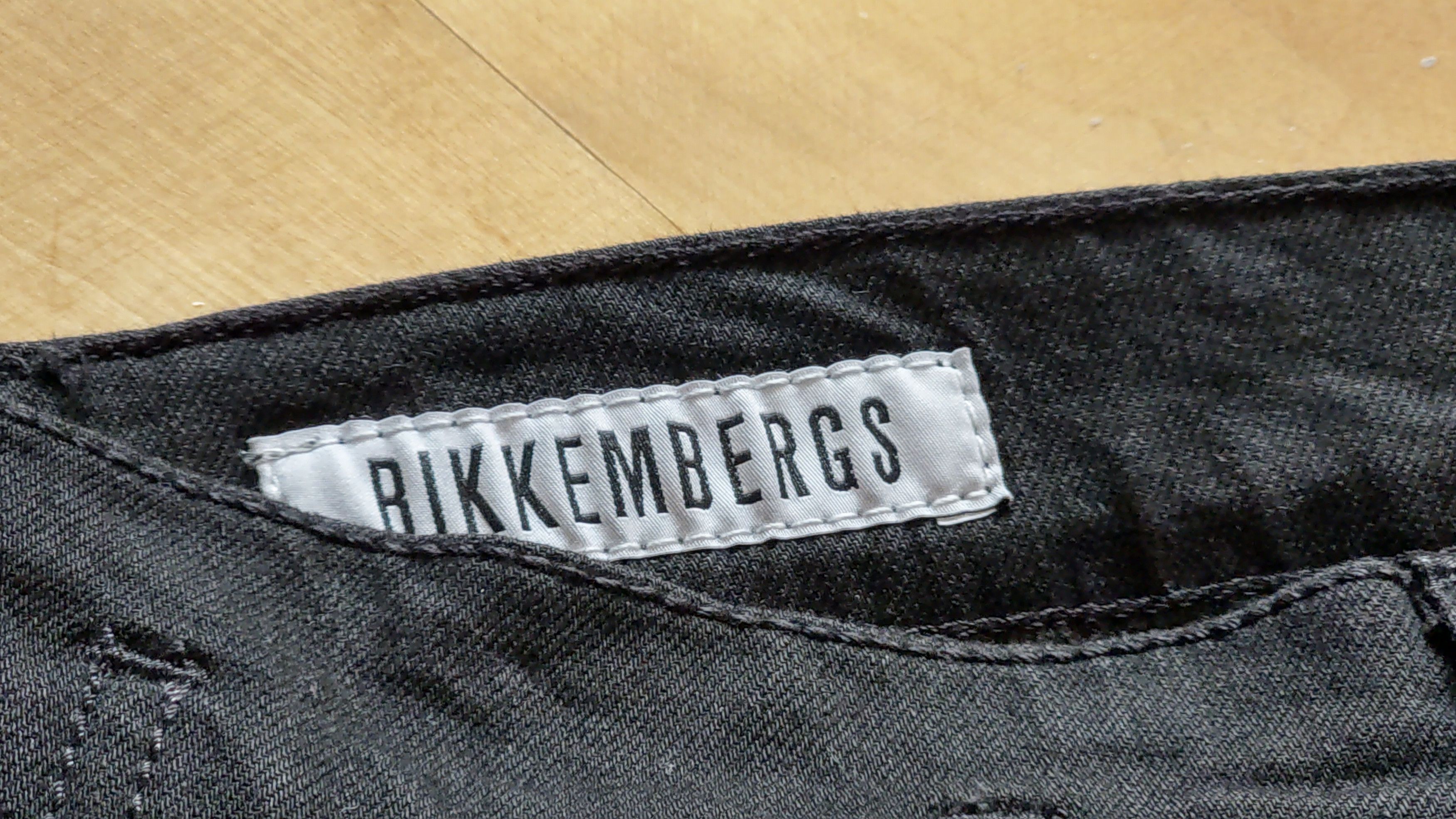 Dirk Bikkembergs Leather Pocket Pants BIKK Skinny Stacked Premium Denim goth Size US 31 - 16 Thumbnail