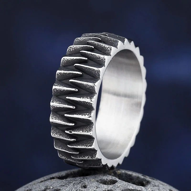 Jewelry Geometric Gear Ring Size ONE SIZE - 5 Thumbnail