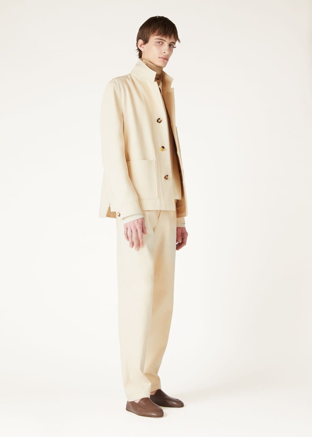 Loro Piana o1w1db10725 FAO7179 Taishi Jacket in Beige Size US XL / EU 56 / 4 - 2 Thumbnail