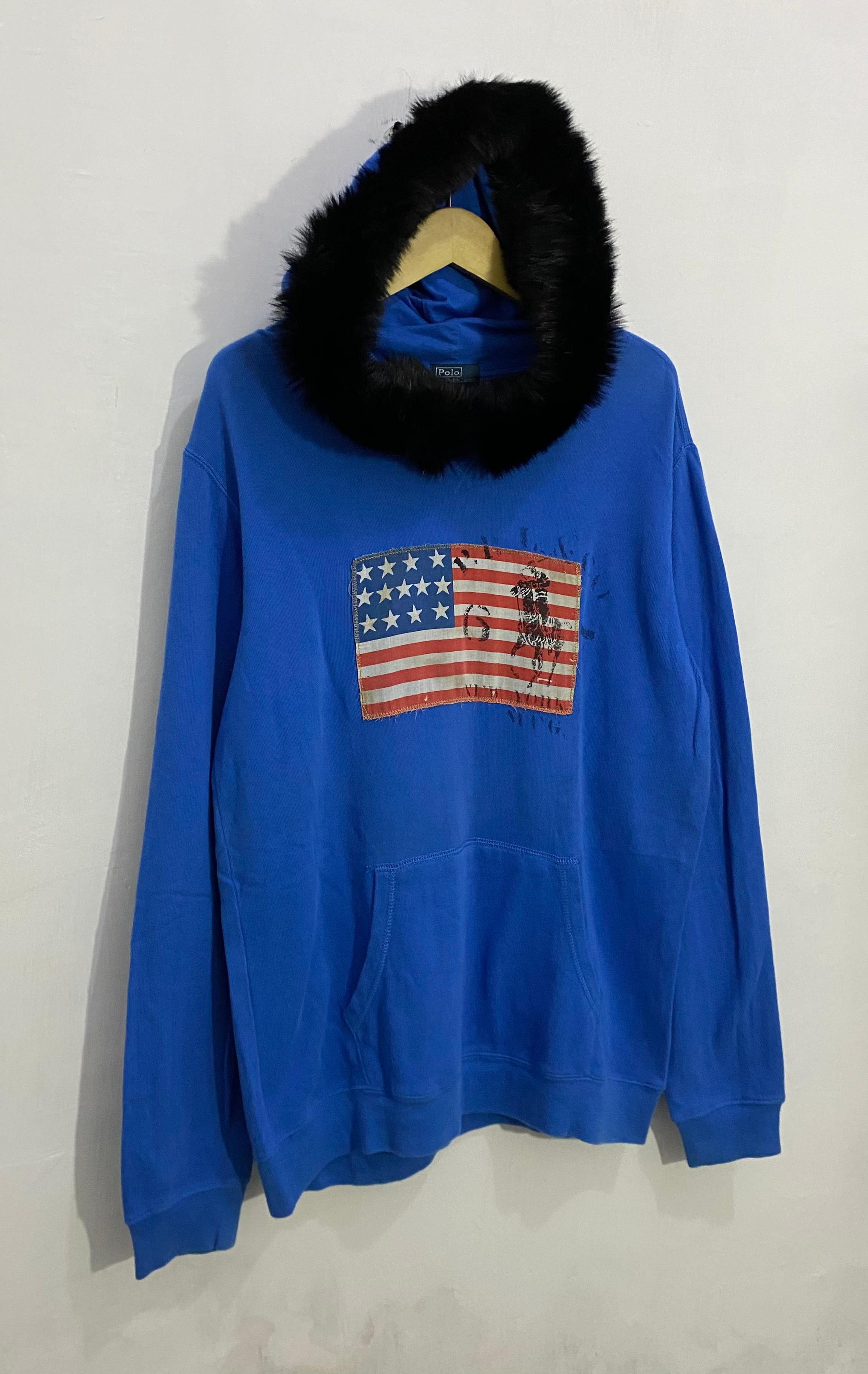 Polo Ralph Lauren Polo Ralph Lauren Fur Zipper Hoodie LGB Style American Flag Size US L / EU 52-54 / 3 - 2 Thumbnail