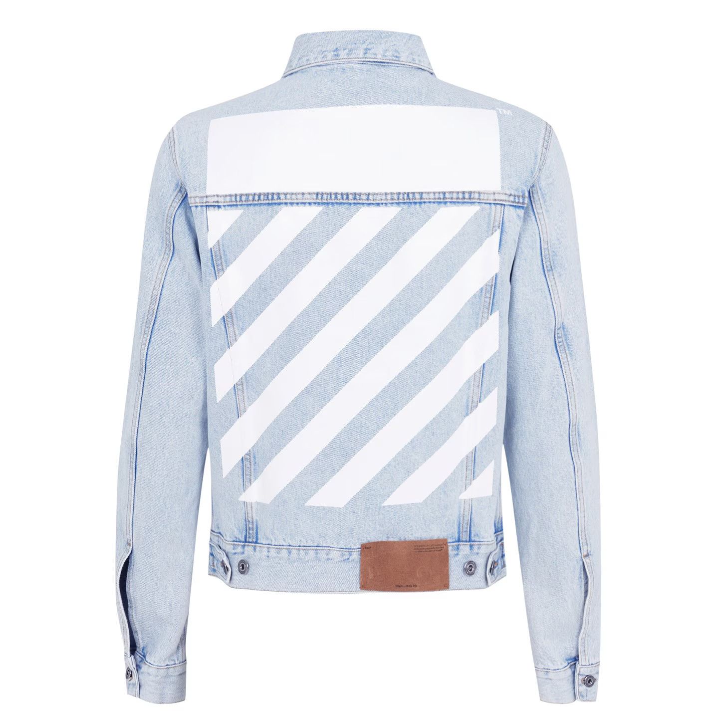 Off-White o1g2r1mq0226 Diagonal Print Denim Jacket in Blue Size US S / EU 44-46 / 1 - 2 Thumbnail