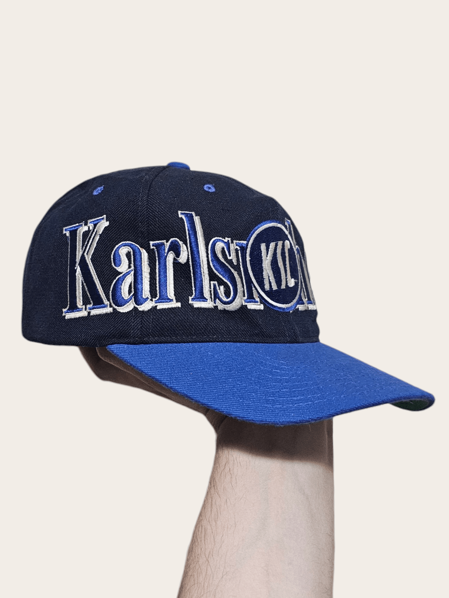 Vintage Karlsruher SC 90's Spellout Wool Hat Size ONE SIZE - 2 Thumbnail