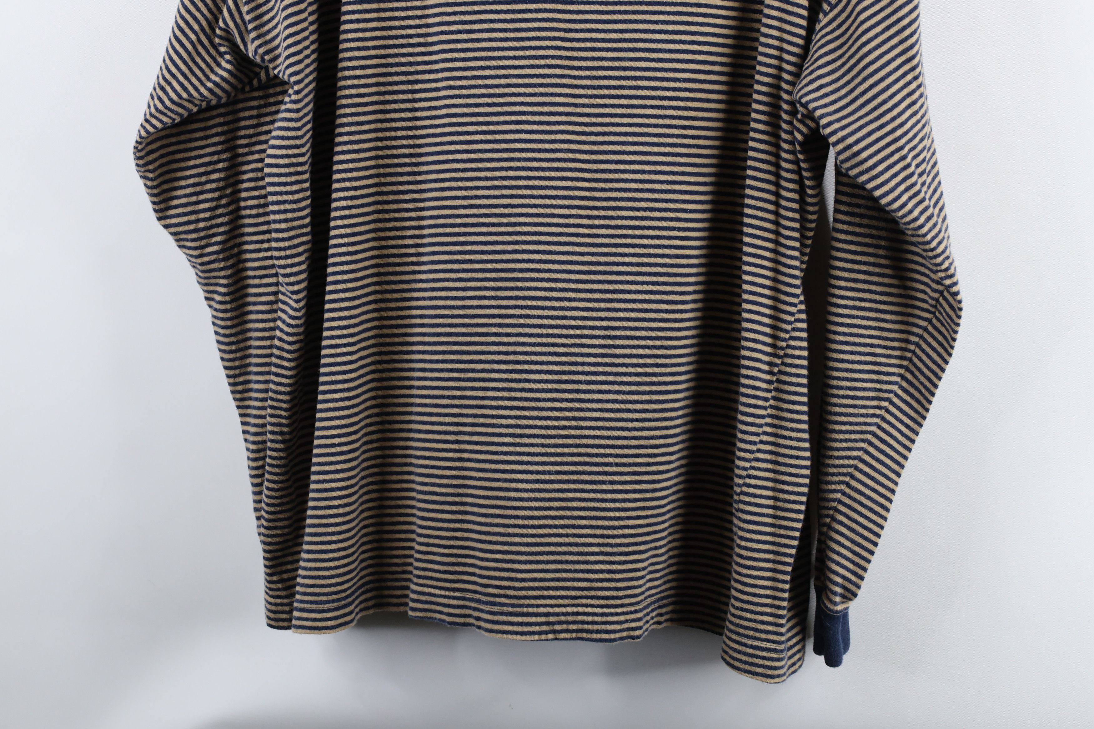 Vintage Vintage 90s Streetwear Striped Mock Neck Long Sleeve T-Shirt Size US M / EU 48-50 / 2 - 7 Thumbnail
