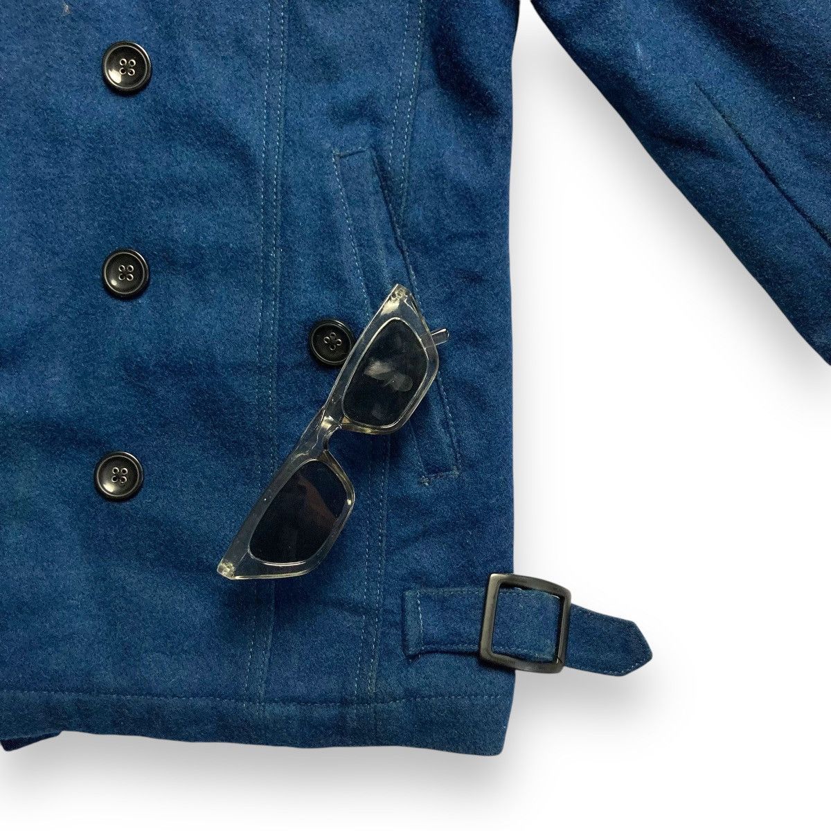 If Six Was Nine 🇯🇵 NEUTRAL INFINITY BUCKLE WAIST WOOL JACKET Size US M / EU 48-50 / 2 - 8 Thumbnail