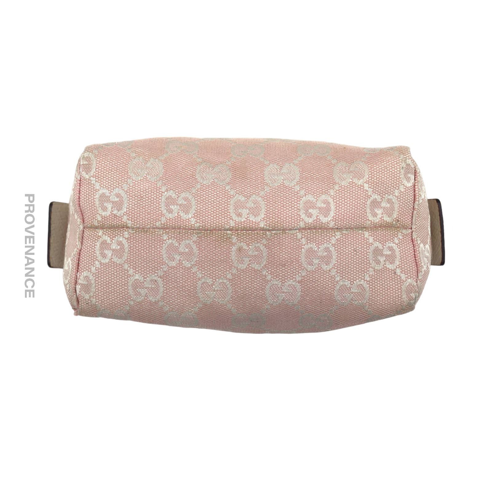 Gucci 🔴 Gucci Cosmetic Pouch - Powder Pink GG Canvas Heart Size ONE SIZE - 4 Thumbnail