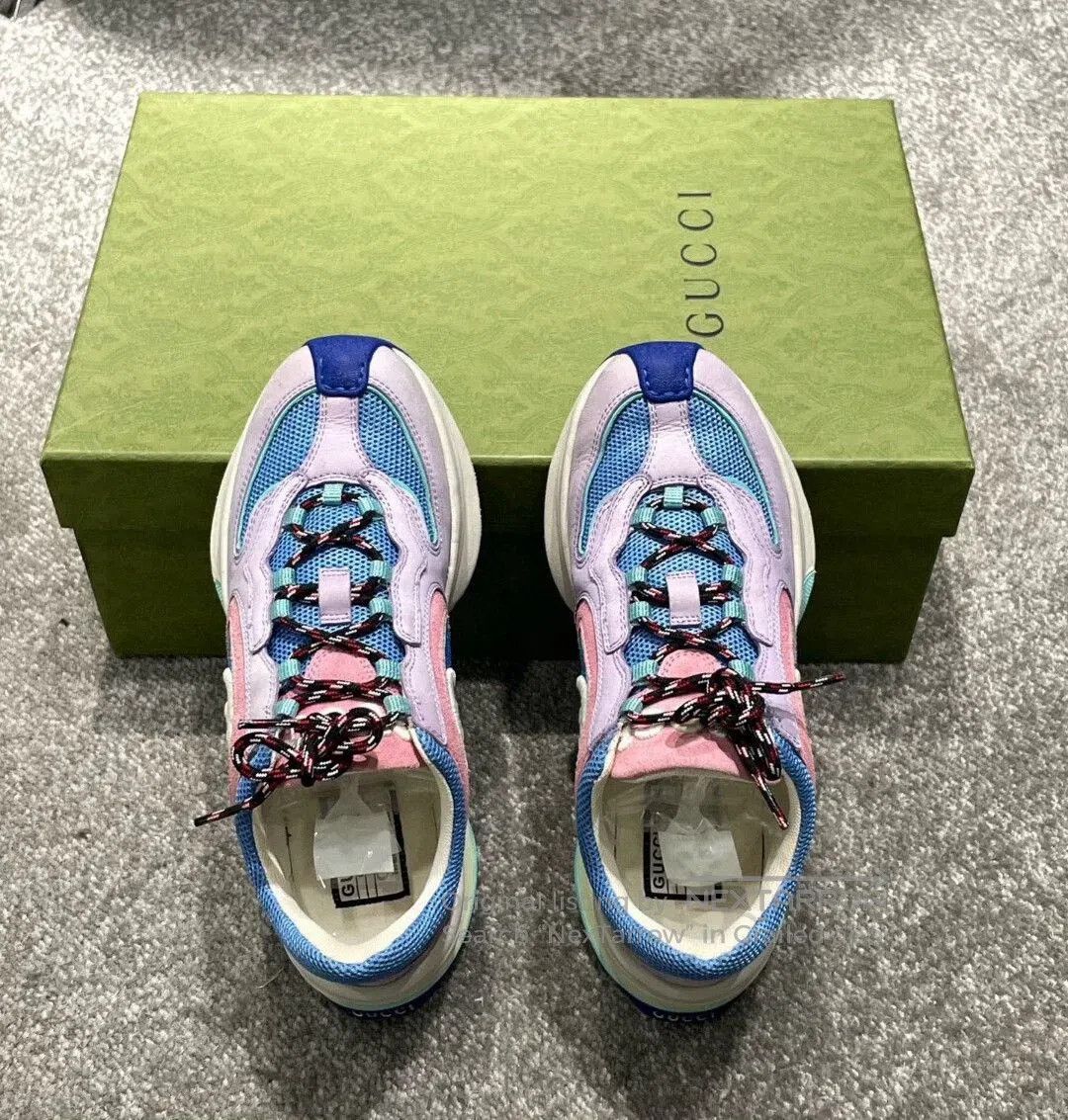 Gucci gucci runner fashionable sneakers in vibrant colors. Size US 5 / EU 37 - 2 Thumbnail