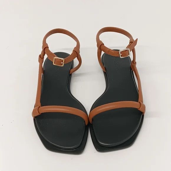Lafayette 148 LAFAYETTE148 Copper Calfskin Leather City Sandals - US8.5 Size US 8.5 / IT 38.5 - 5 Thumbnail
