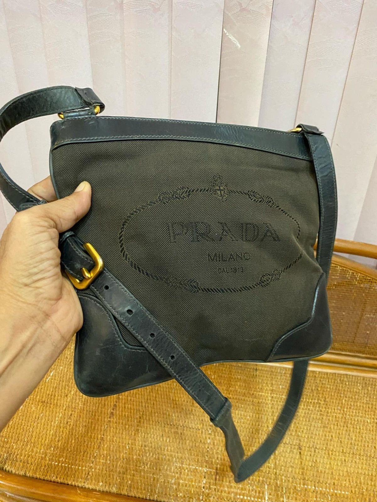 Designer × Prada × Vintage Prada Denim Crossbody Shoulder Bag Size ONE SIZE - 12 Thumbnail