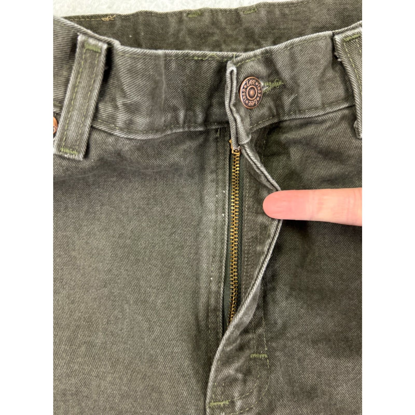 Lee VINTAGE Lee Jeans Womens 12 Green High Rise Mom 26x31 100% Cotton Distressed Denim Size 34" / US 12 / IT 48 - 5 Thumbnail