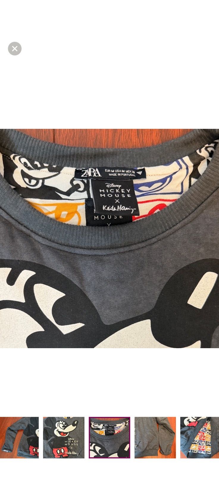 Zara Disney + Keith Haring Mickey Mouse Crew Neck Sweatshirt Size M / US 6-8 / IT 42-44 - 5 Thumbnail