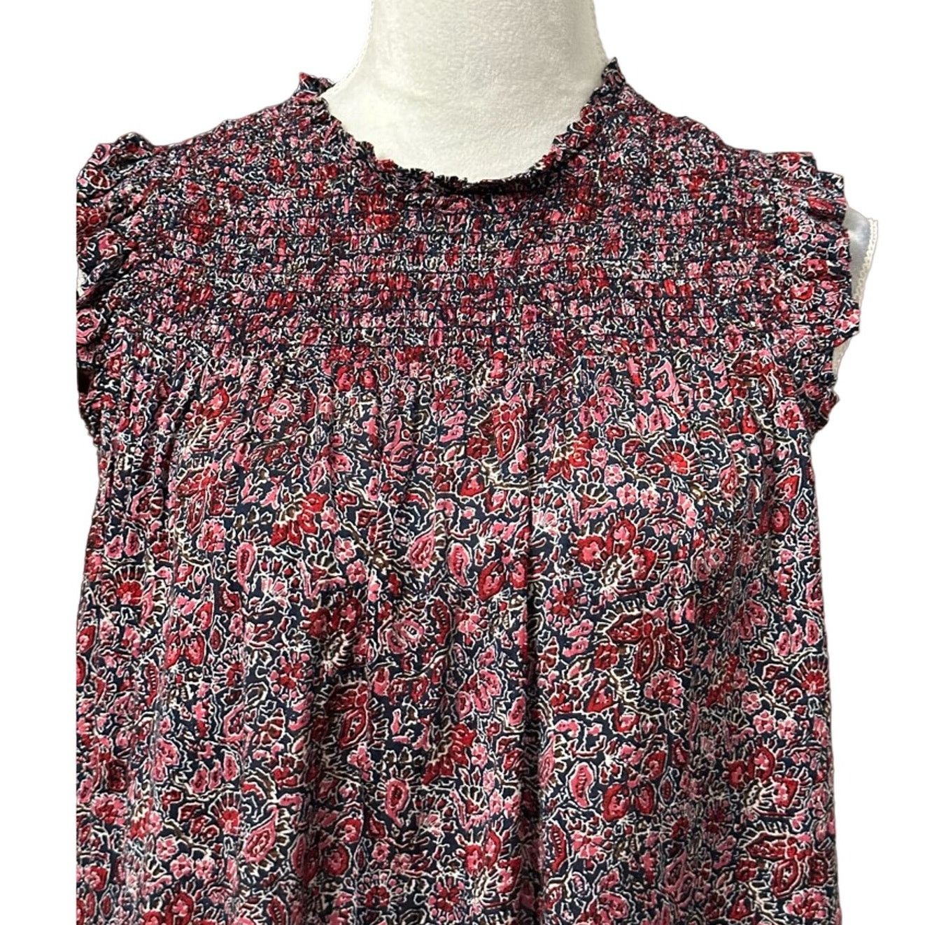 Treasure & Bond Treasure & Bond Ruffled Blouse Smocked Floral Multicolor S Size S / US 4 / IT 40 - 3 Thumbnail