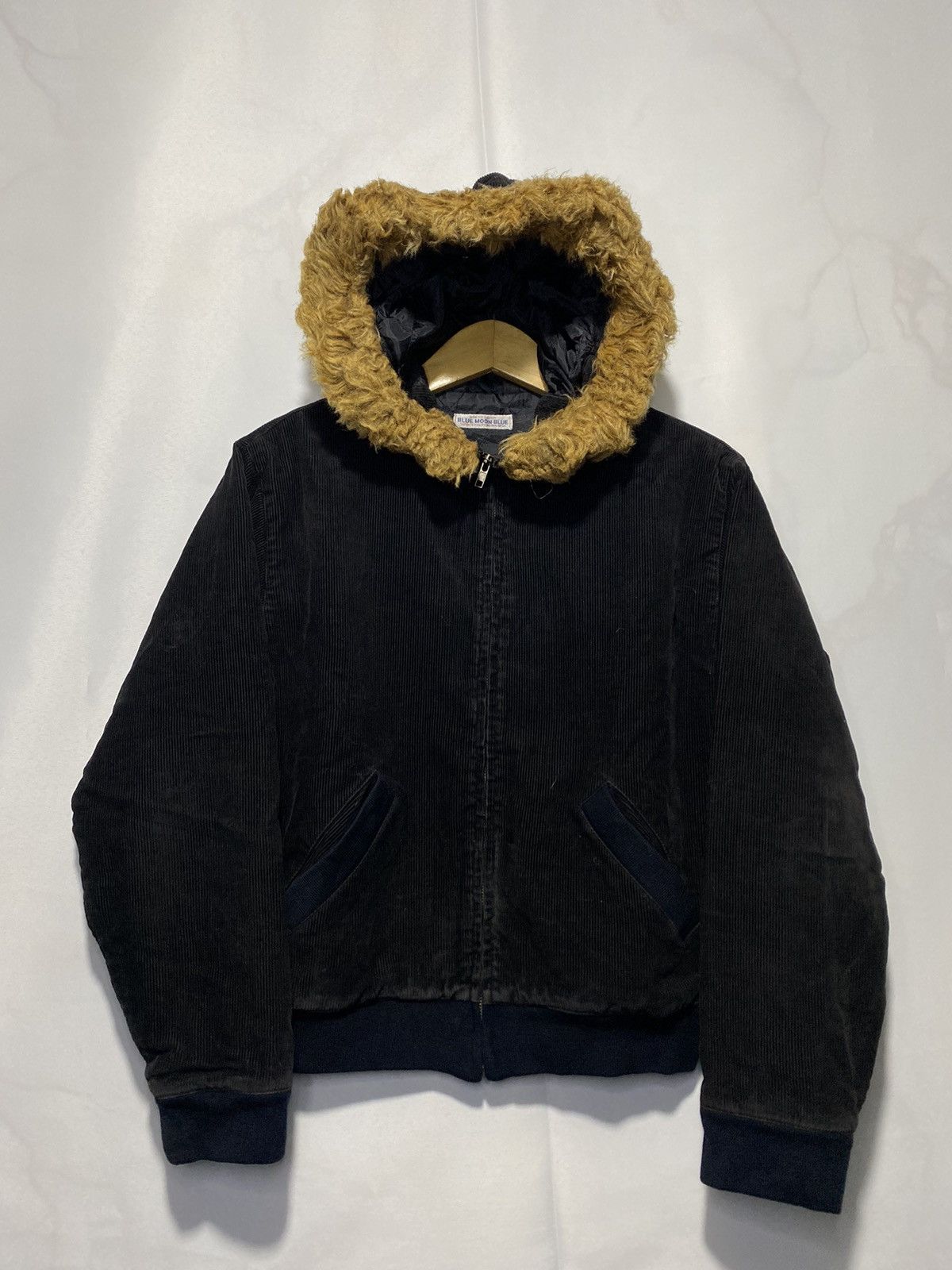 If Six Was Nine × Japanese Brand × Le Grande Bleu (L.G.B.) Blue Moon Blue Corduroy fur hoodie Size US M / EU 48-50 / 2 - 2 Thumbnail