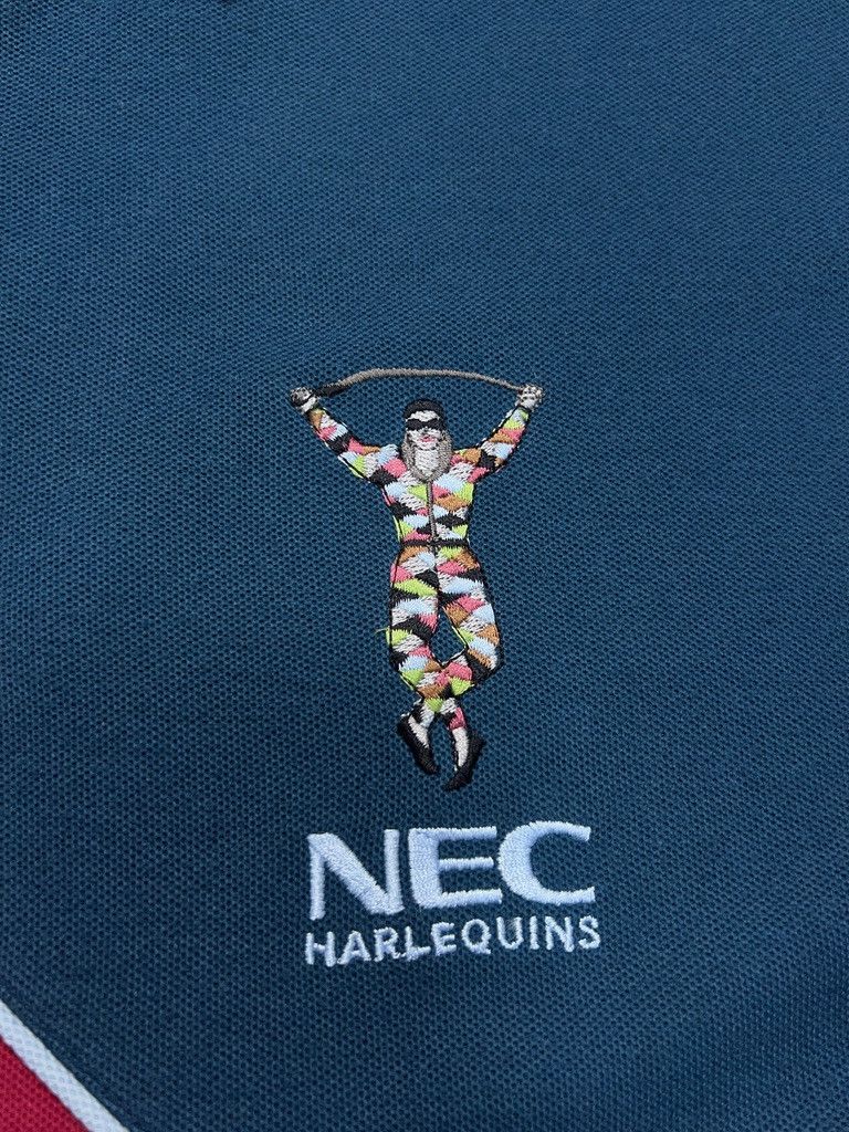 Other UK Rare Kooga Harlequins Rugby Union Polo Zip T Shirt Jersey Size US L / EU 52-54 / 3 - 3 Thumbnail