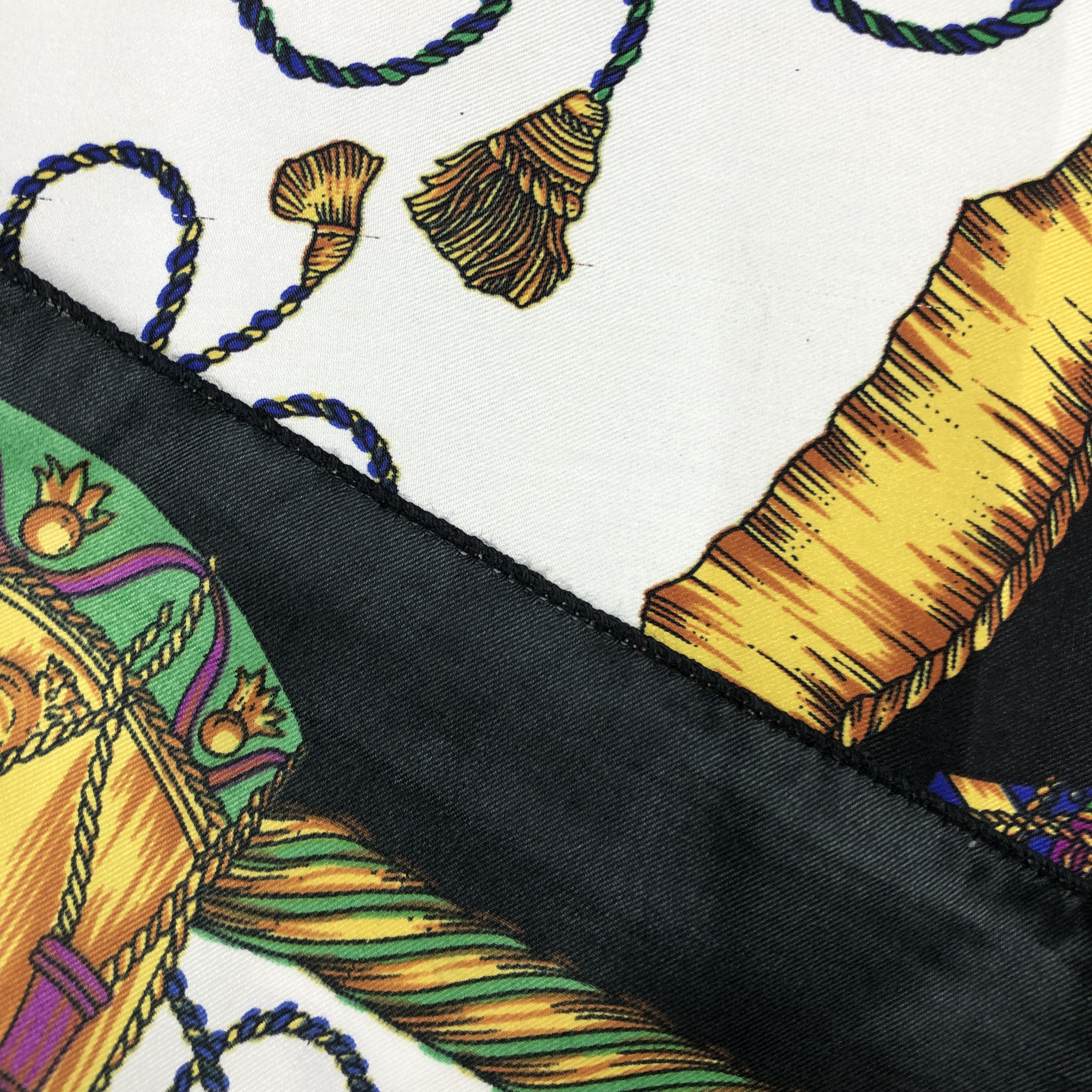 Japanese Brand Vintage Crown Ribbon SILK Scarf Twill Stole Wraps Scarves Size ONE SIZE - 10 Thumbnail