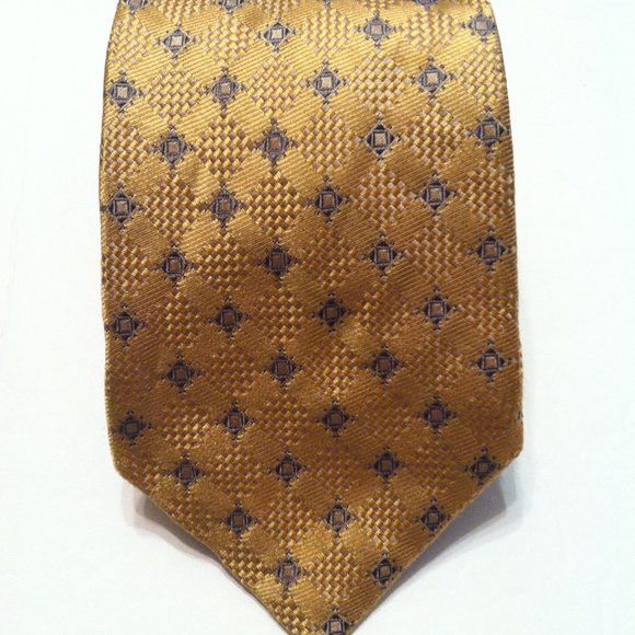 Joseph Abboud JOSEPH ABBOUD MEN'S NEW GOLD 100%SILK TIE WIDTH: 3 3/4" Size ONE SIZE - 2 Thumbnail