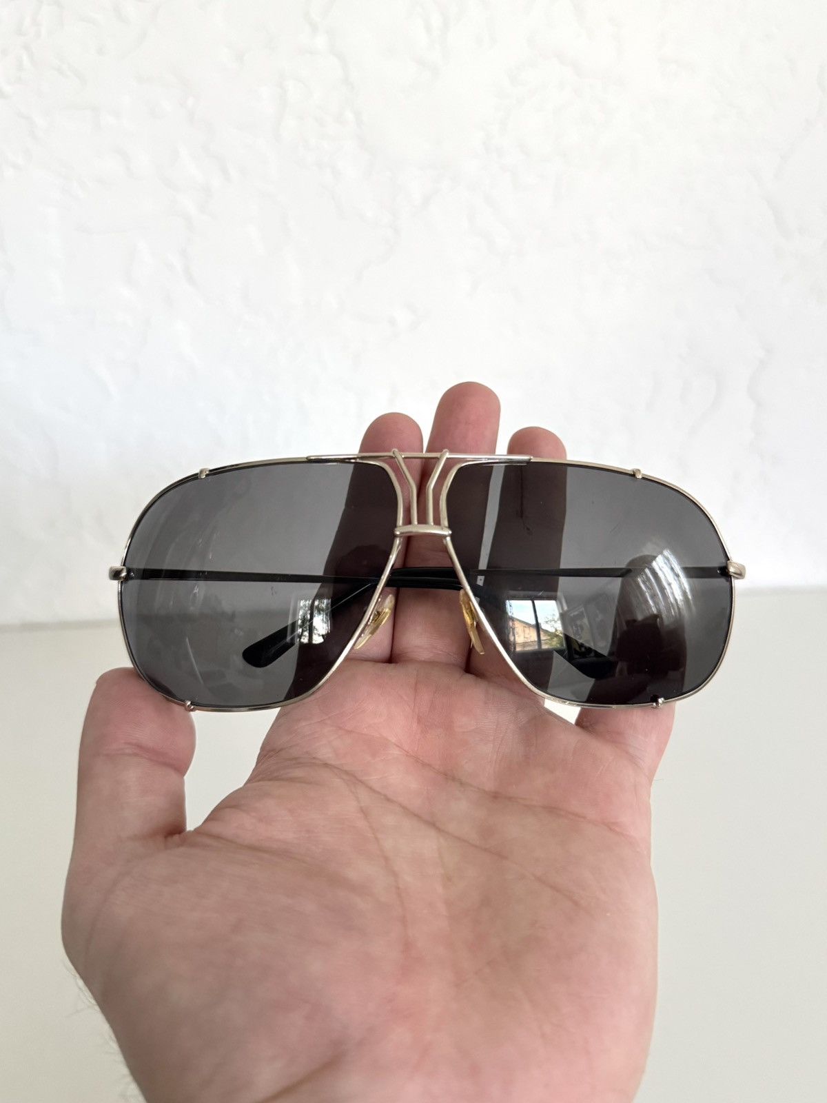 ★0% TAX★ Y2K SAINT LAURENT YSL OVERSIZED MASK PILOT SHADES
