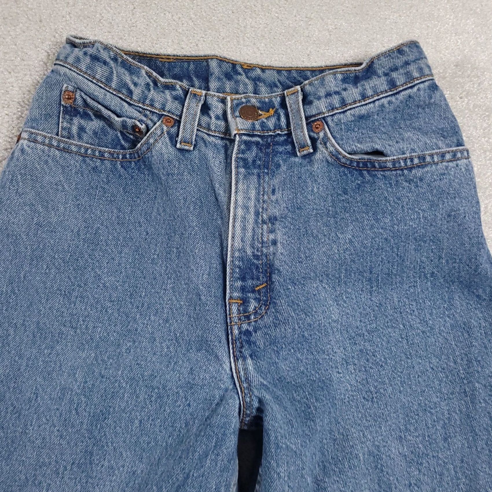Levi's VINTAGE Levi's Jeans Womens 7 Slim Fit Tapered Leg High Rise Denim Blue 90s Mens? Women? (Please confirm) Size 28" / US 6 / IT 42 - 3 Thumbnail