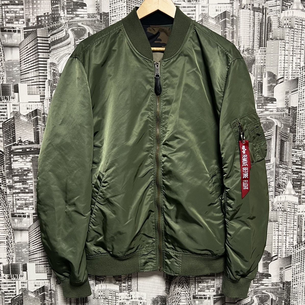 Vntg Alpha Industries Bomber Reversible Jacket