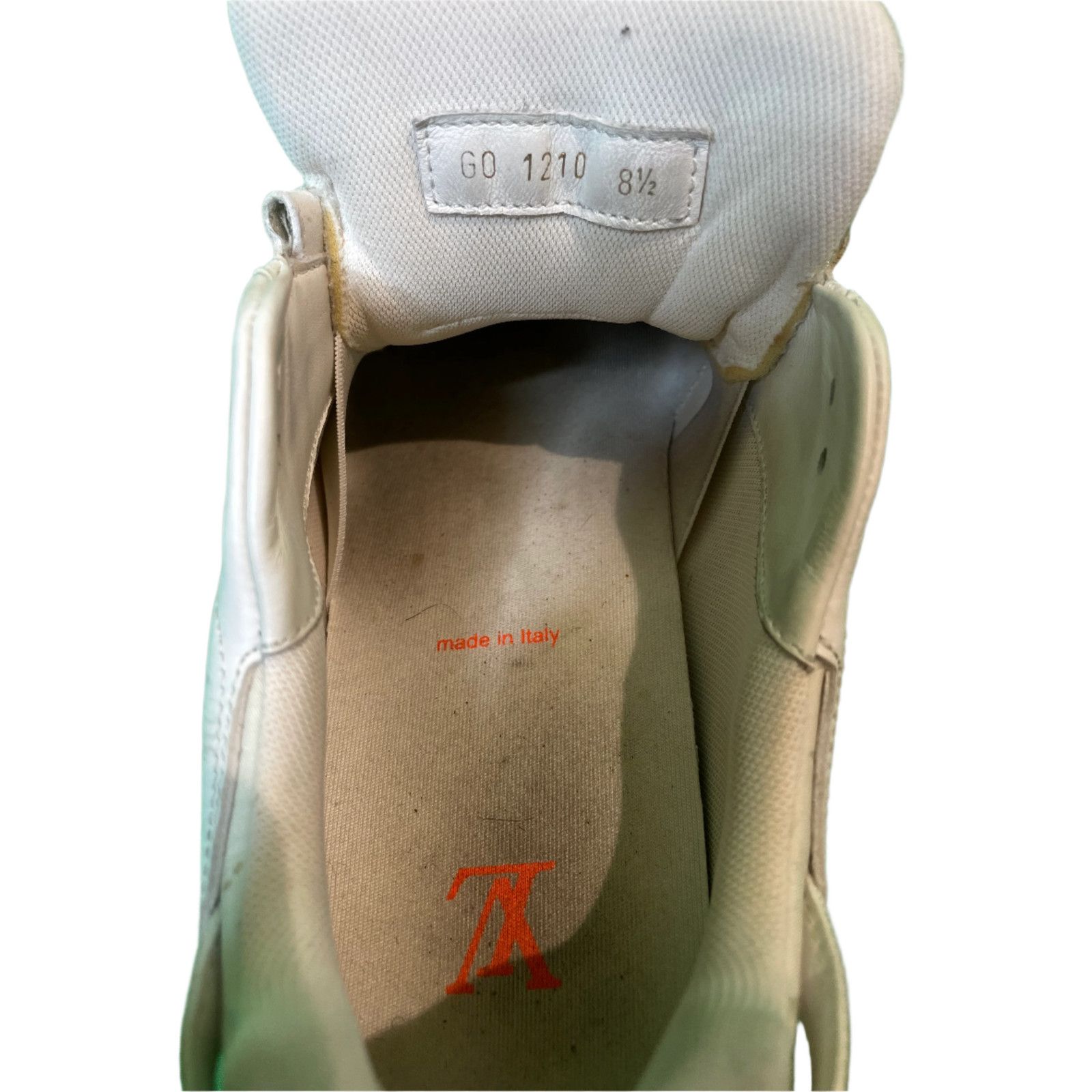 Louis Vuitton LV Monogram White & Orange Sneaker Size US 10 / IT 40 - 4 Thumbnail