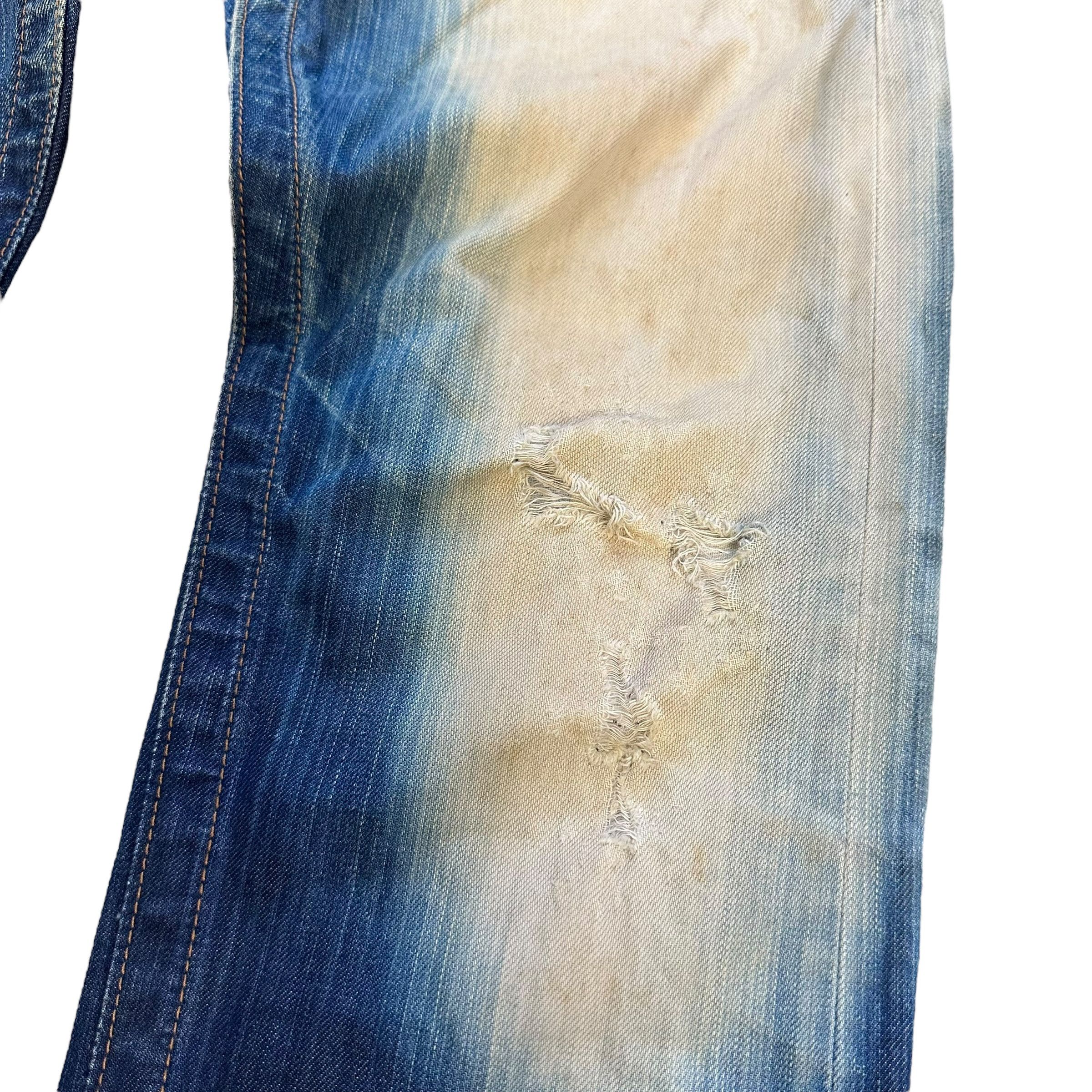 Replay REPLAY R81 Asolo Italy Trashed Washed Denim Pant #A58-1330 Size US 30 / EU 46 - 6 Thumbnail