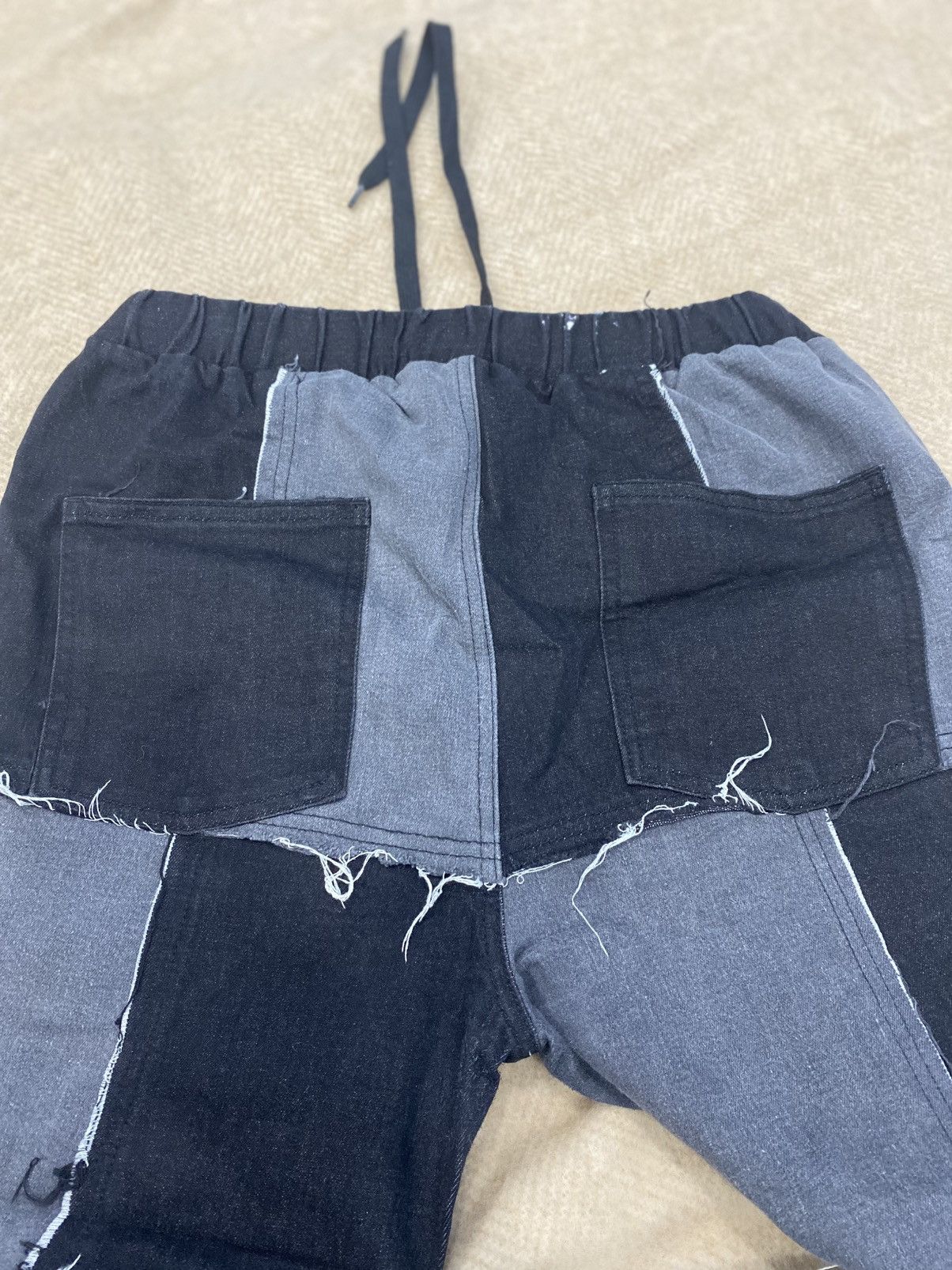 Japanese Brand PUNYUS Patchwork Denim Flare Pants Size US 31 - 5 Thumbnail