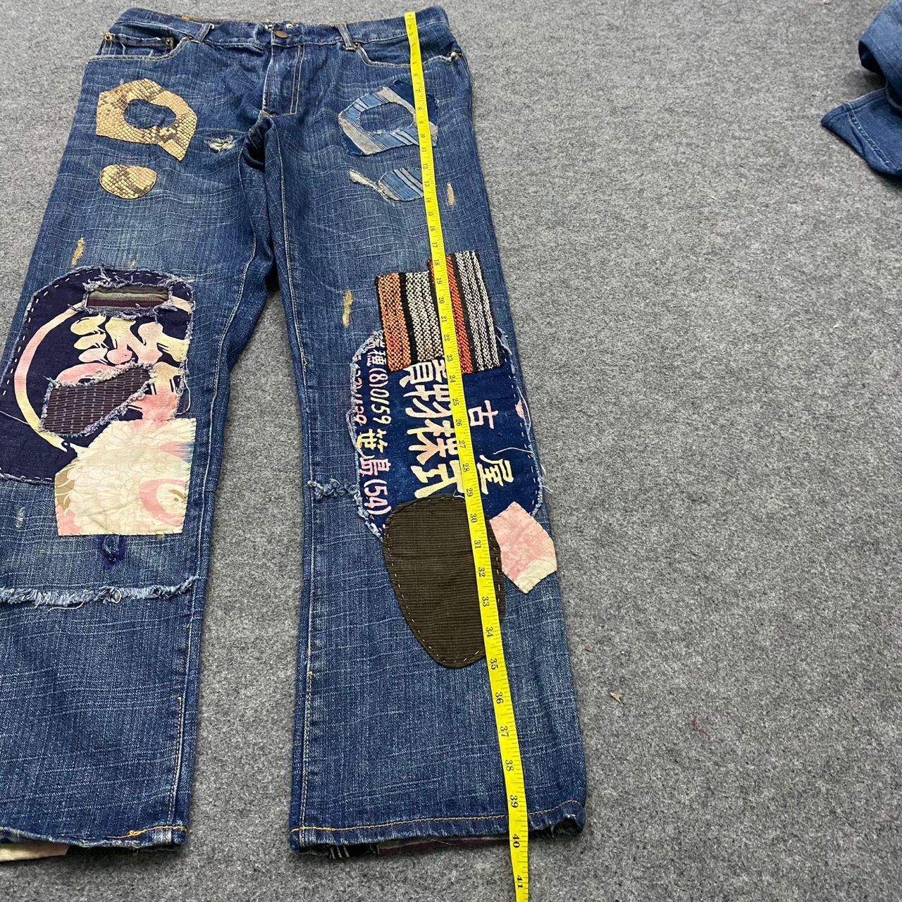 If Six Was Nine 💥Best Offer💥Vintage Ezra Fitch Patchwork Denim Size US 34 / EU 50 - 3 Thumbnail