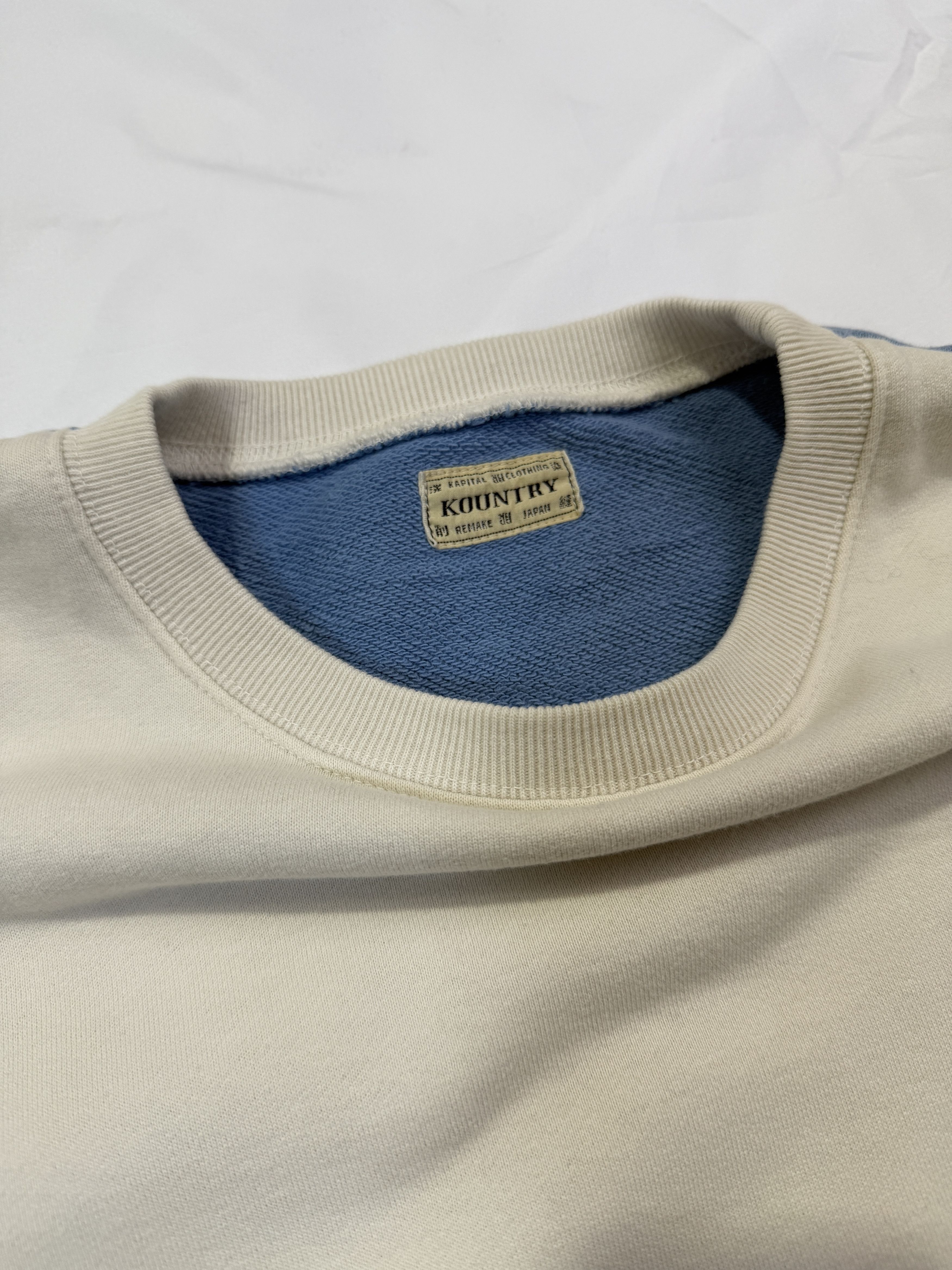Kapital Kapital Bone Skeleton 2 Tone Blue Crewneck Sweatshirt Size US L / EU 52-54 / 3 - 8 Thumbnail