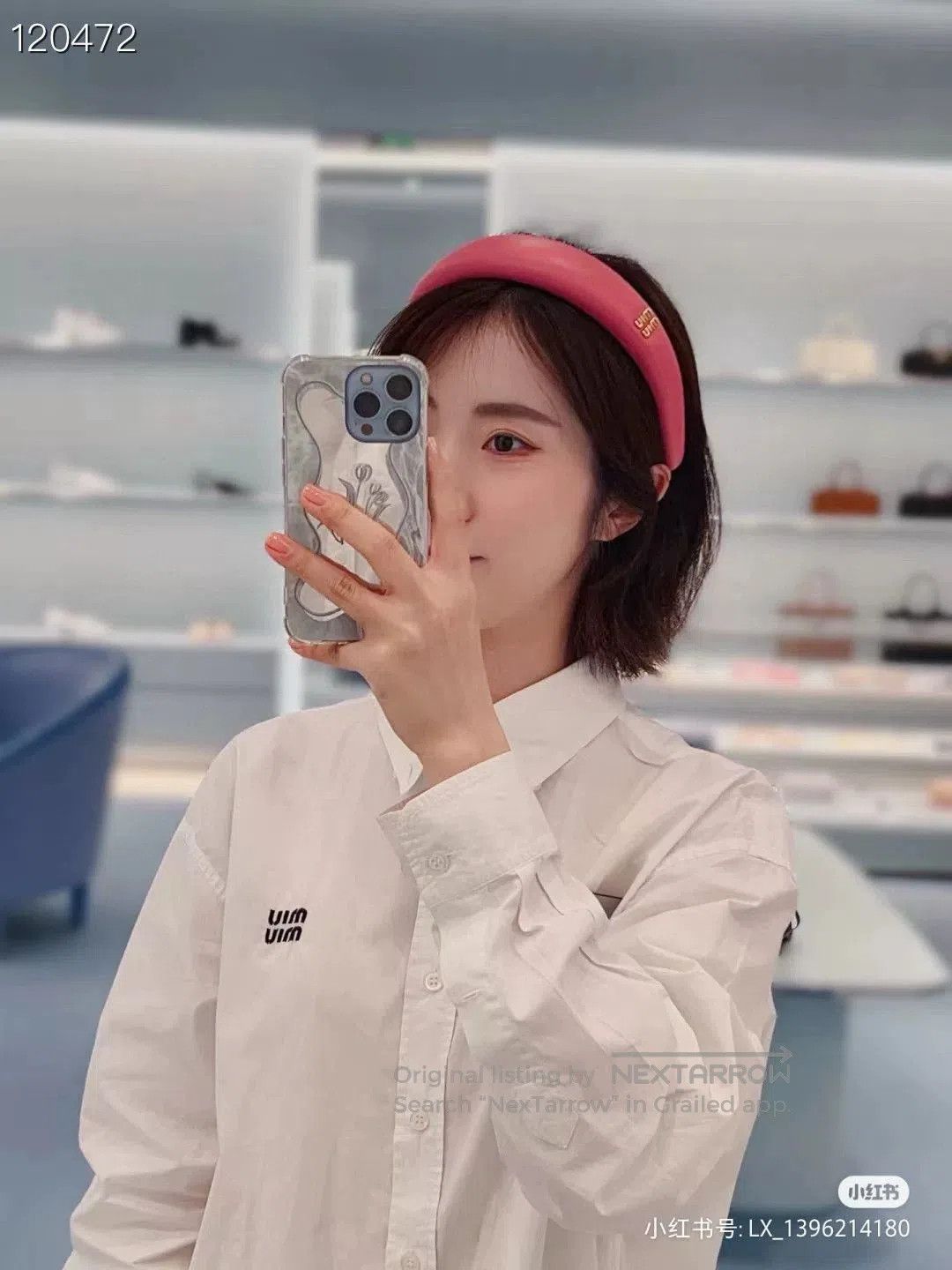 Miu Miu MIU MIU Soft Leather Hair Headband. Size ONE SIZE - 4 Thumbnail